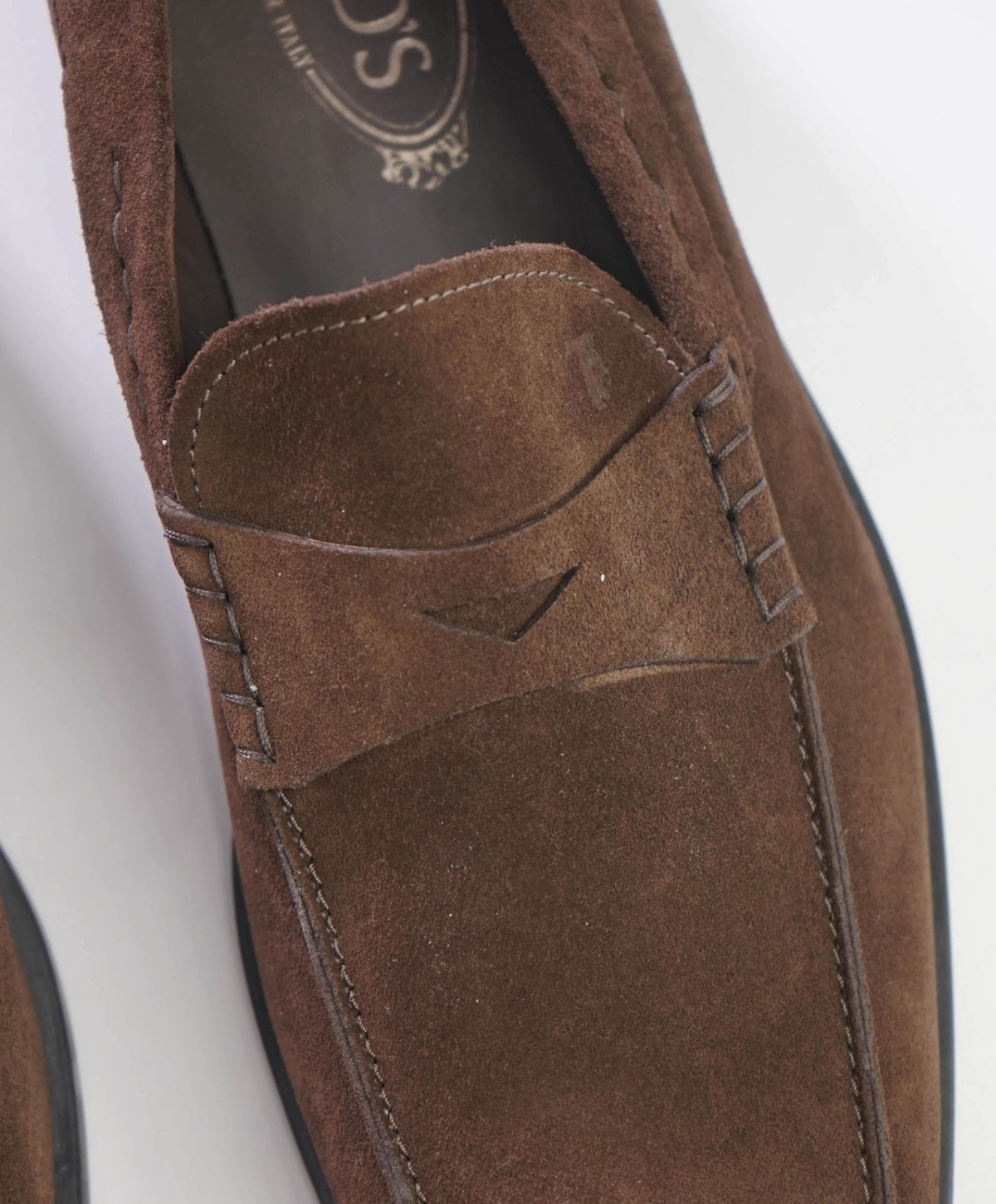 $825 TOD'S - Brown Suede Penny Loafers - US 11.5 (10.5UK)