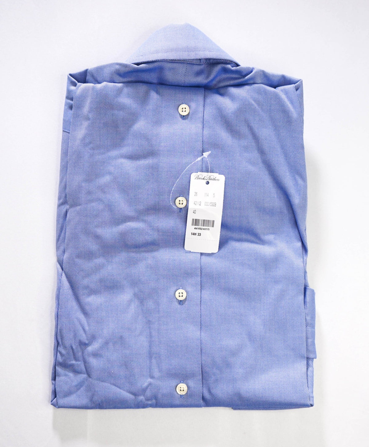$128 BROOKS BROTHERS - Blue Non-Iron "REGENT" Oxford Shirt - 14.5 - 33