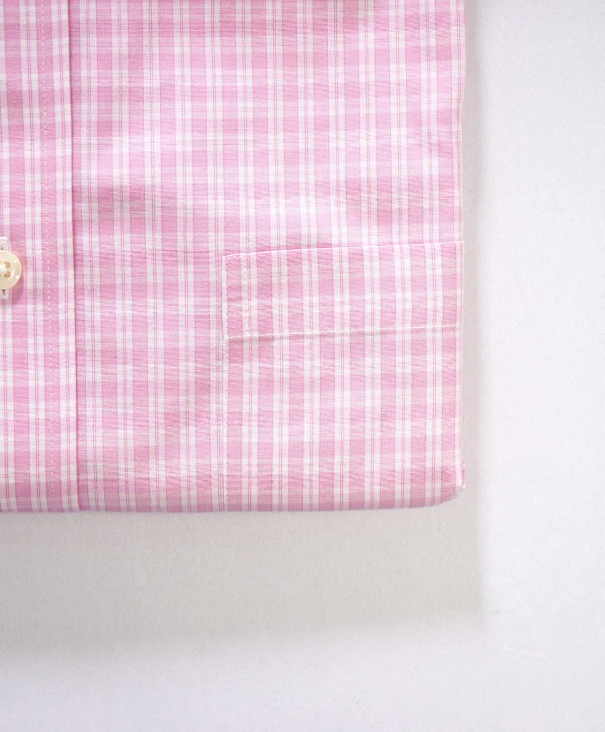 $128 BROOKS BROTHERS - Pink Plaid Non-Iron "REGENT" Shirt - 15.5 - 35