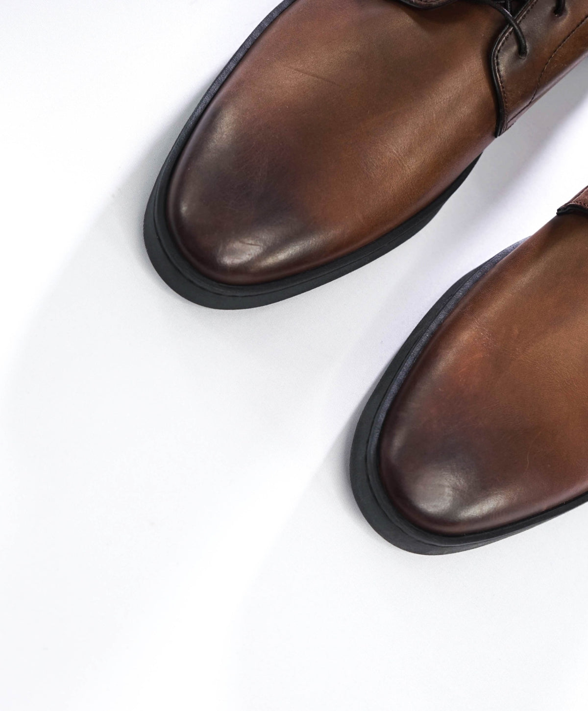 $780 SANTONI - Brown Leather Chukka - US 11 (10UK)