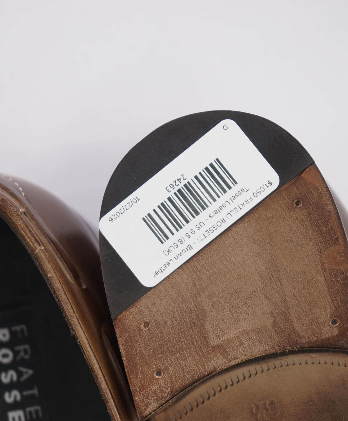$1,050 FRATELLI ROSSETTI - Brown Leather Tassel Loafers - US 9.5 (8.5UK)