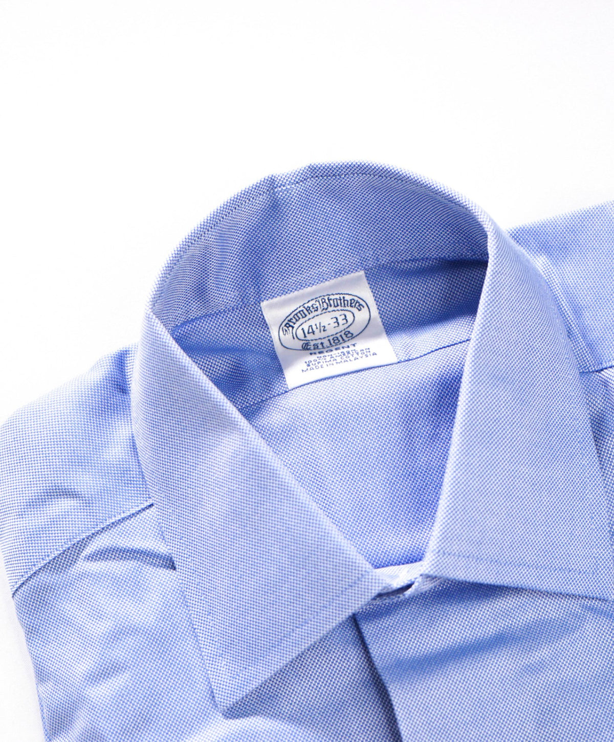 $128 BROOKS BROTHERS - Blue Non-Iron "REGENT" Oxford Shirt - 14.5 - 33