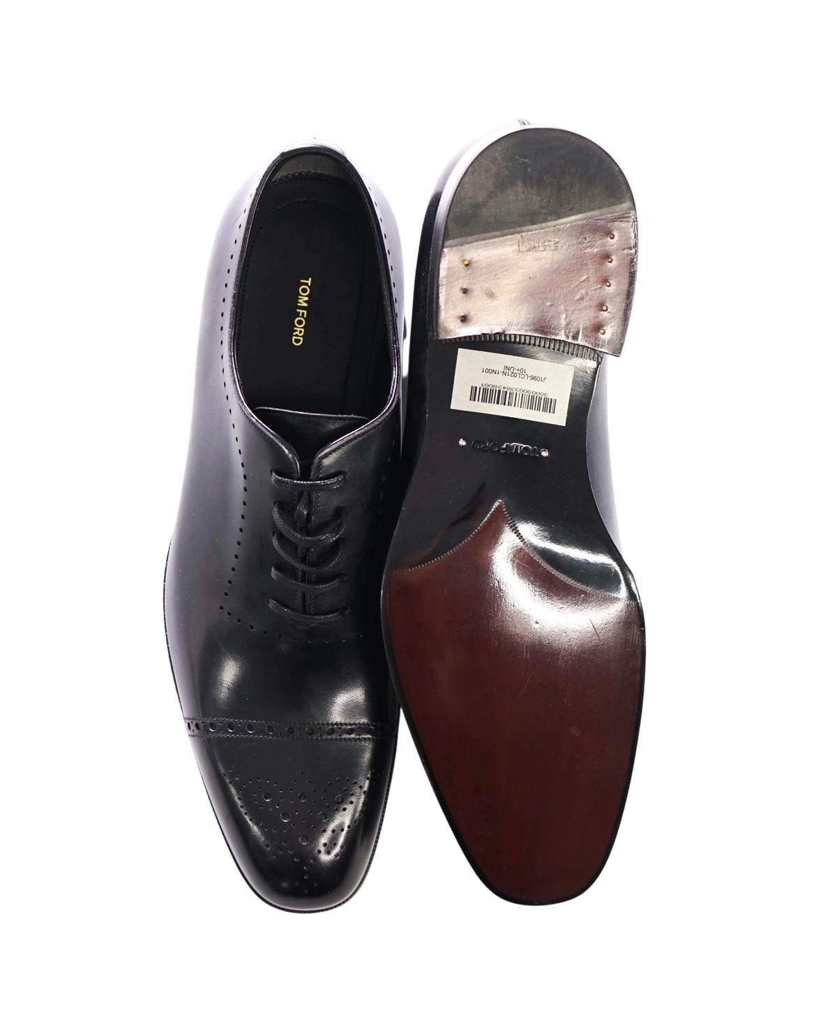 $1,890 TOM FORD - Black Leather Oxfords - US 11 (10.5 TF)