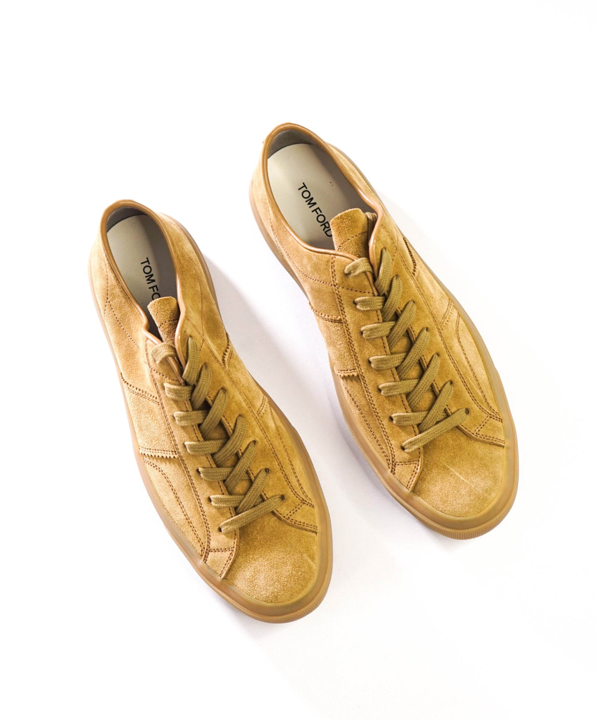 $990 TOM FORD - Brown Suede Sneakers - US 12 (11.5 TF)