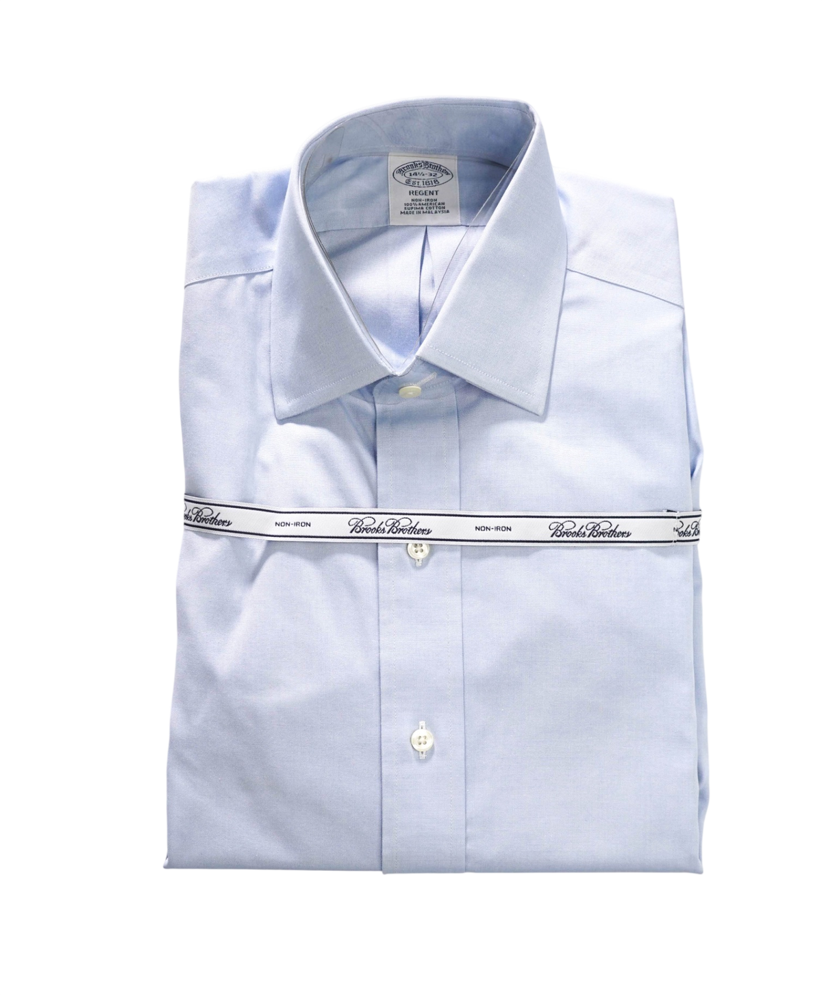 $128 BROOKS BROTHERS - Blue Non-Iron "REGENT" Shirt - 14.5 - 32