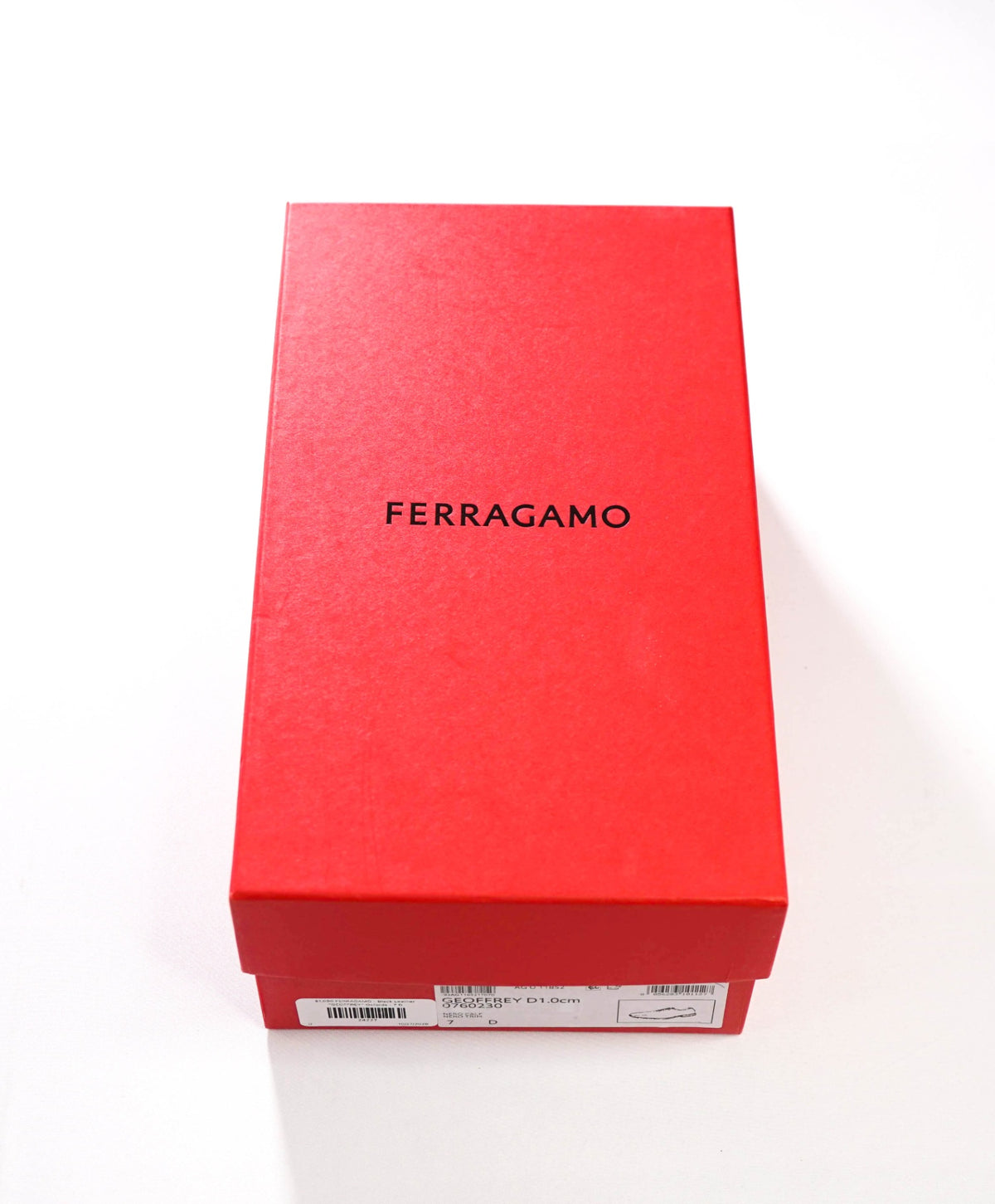 $1,090 FERRAGAMO - Black Leather "GEOFFREY" Oxfords - 7 D