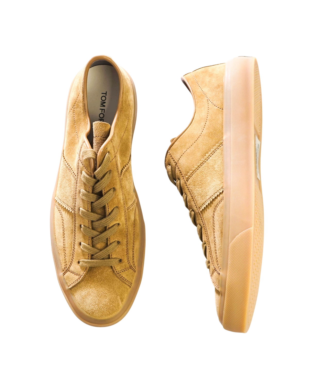 $990 TOM FORD - Brown Suede Sneakers - US 12 (11.5 TF)