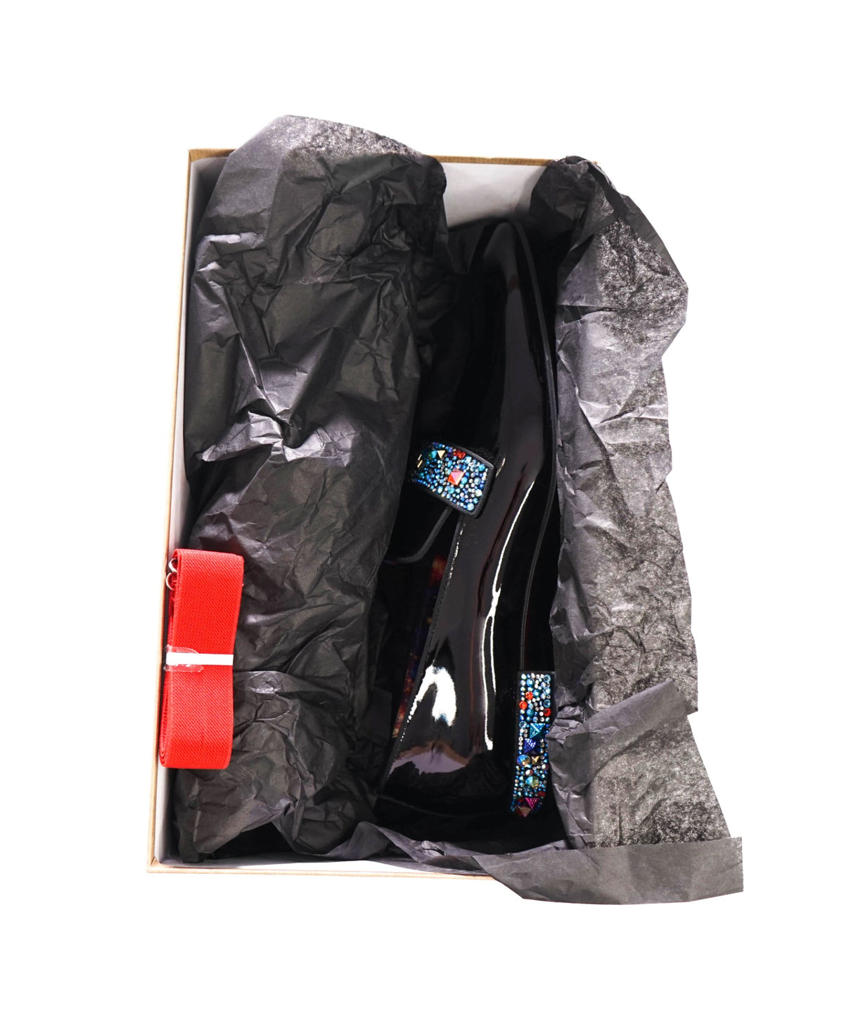 $2,295 CHRISTIAN LOUBOUTIN - *MARVEL LIMITED* Black Patent Leather Loafers - 13.5 (46.5EU)