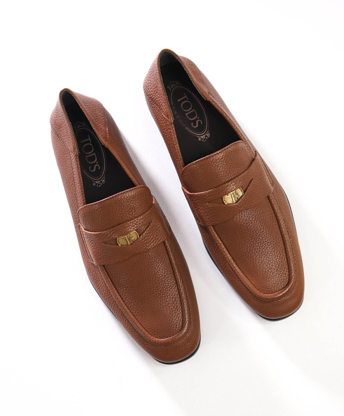 $1,095 TOD's - Brown Pebble Leather Penny Loafers - US 8.5 (7.5UK)