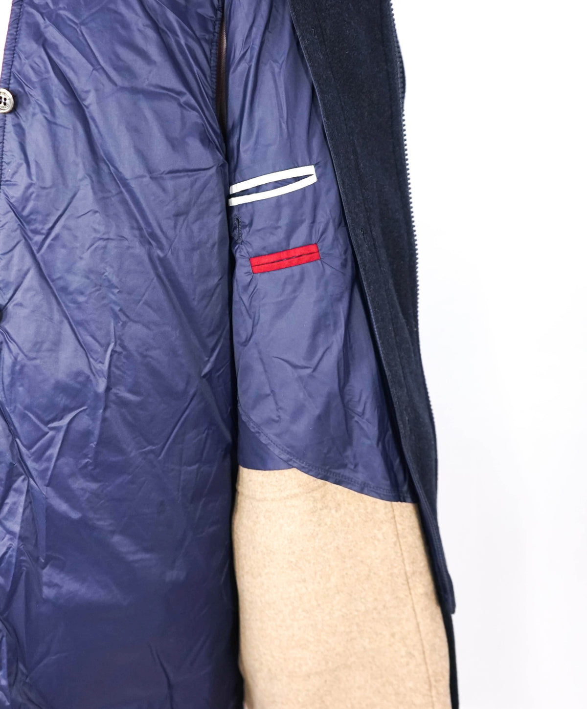 $7,995 BRUNELLO CUCINELLI - Navy Blue Wool Overcoat - 3XL