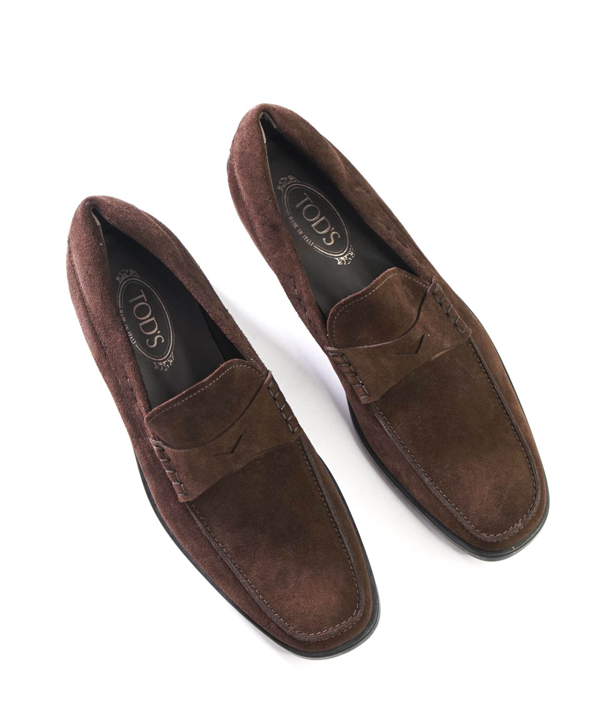 $825 TOD'S - Brown Suede Penny Loafers - US 11.5 (10.5UK)
