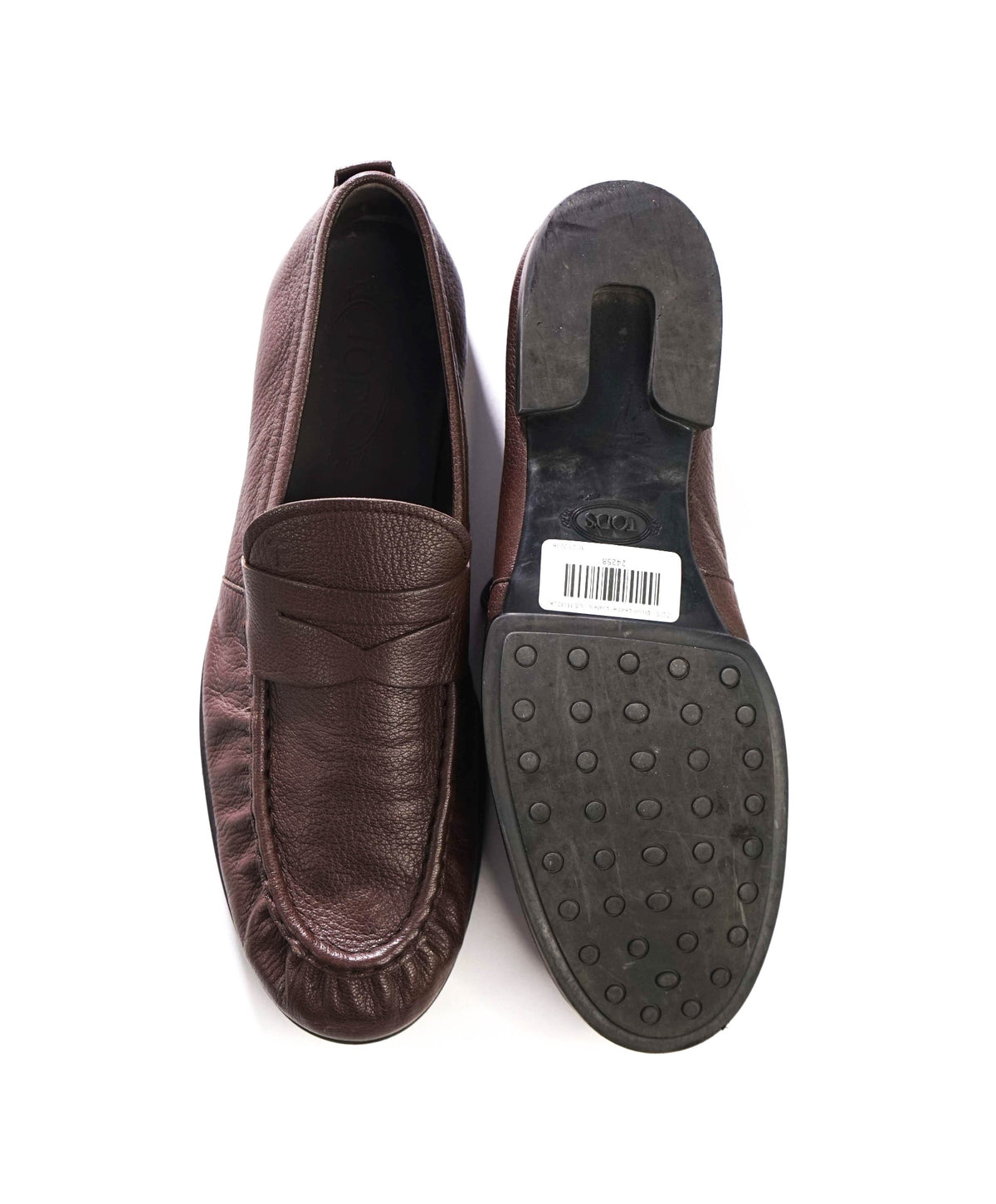 $995 TOD'S - Brown Leather YSL Style Loafers - US 11 (10UK)