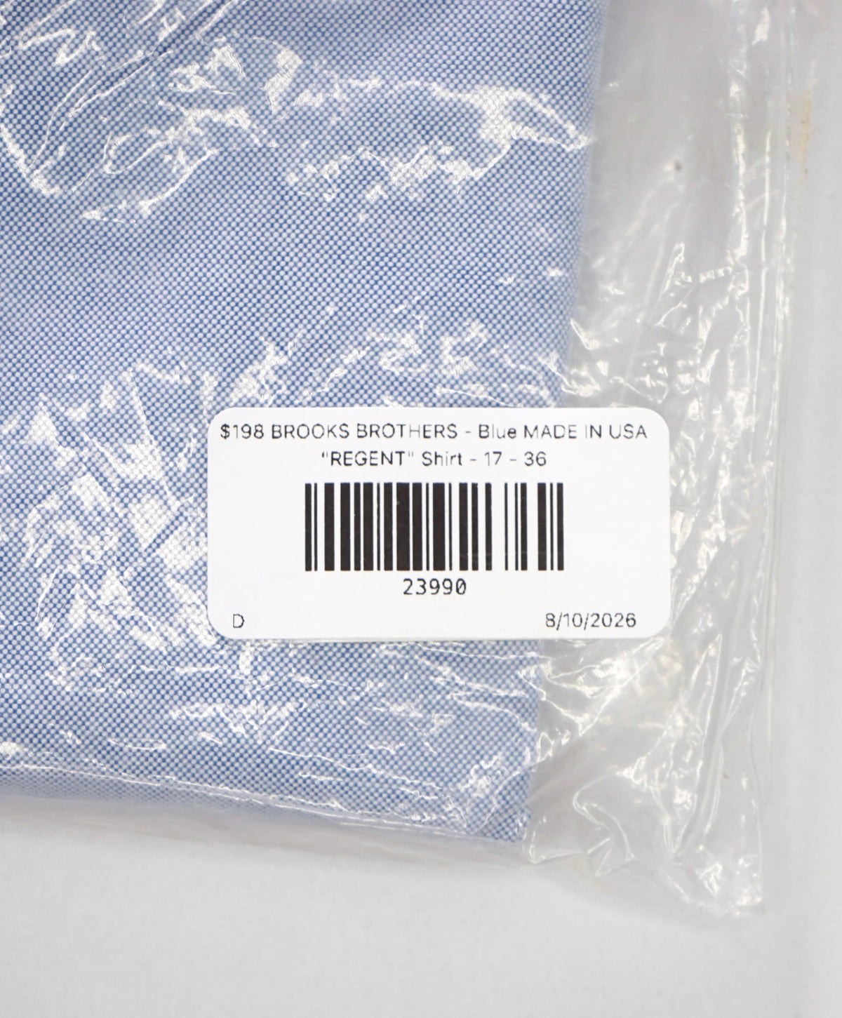 $198 BROOKS BROTHERS - Blue MADE IN USA "REGENT" Shirt - 17 - 36