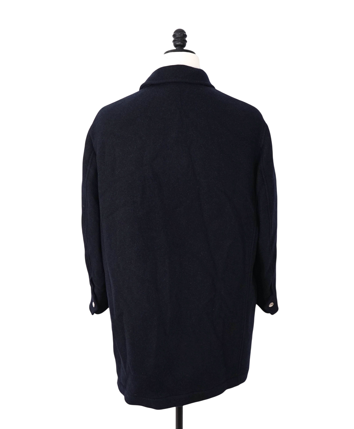 $7,995 BRUNELLO CUCINELLI - Navy Blue Wool Overcoat - 3XL
