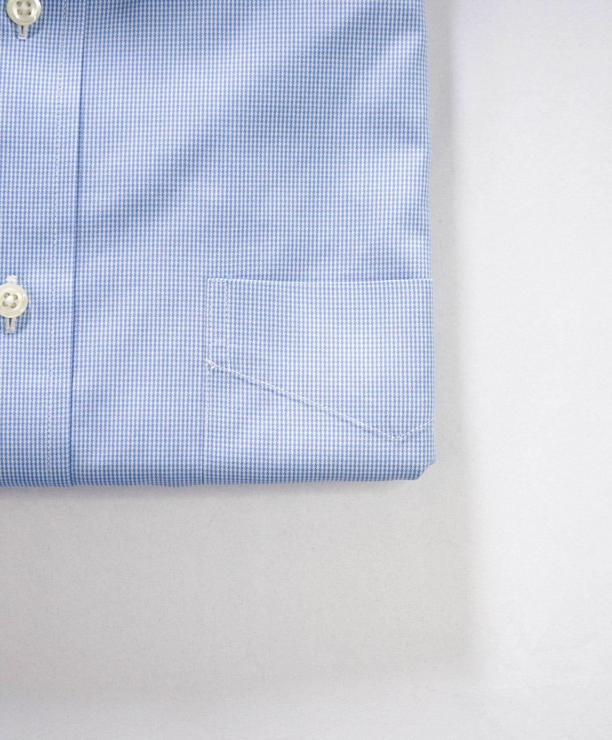$128 BROOKS BROTHERS - Blue Micro Herringbone Non-Iron "REGENT" Shirt - 18 - 36