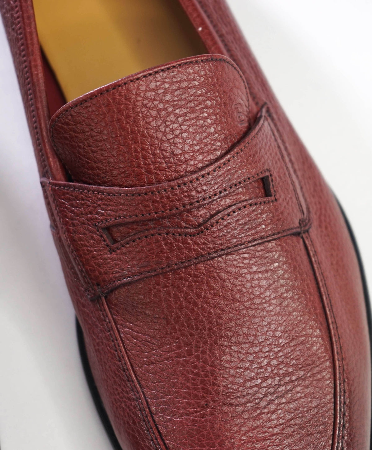 $750 BALLY - Oxblood Leather Penny Loafers - US 9 (8UK)