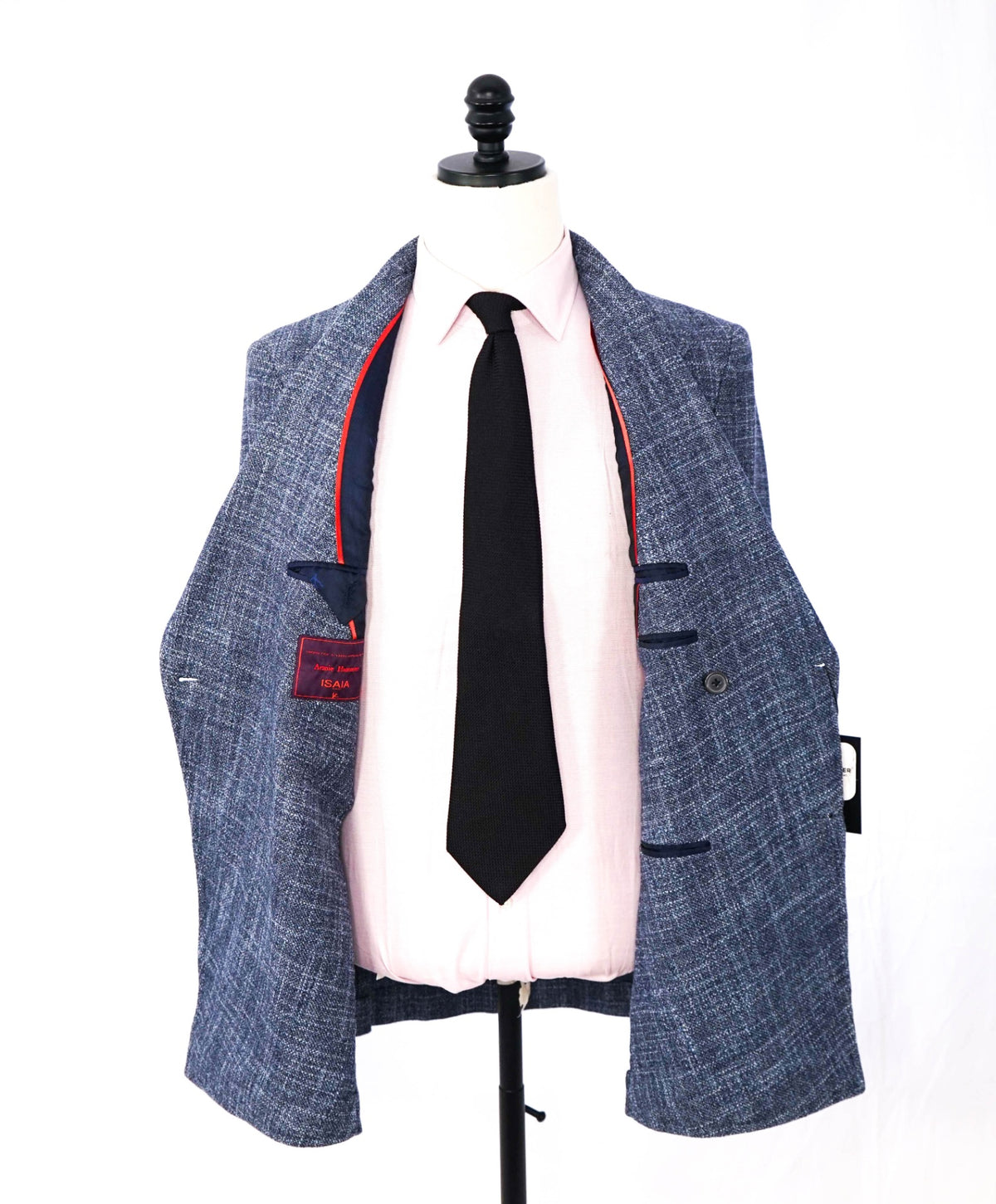 ISAIA - "ARMIE HAMMER" Custom Blue Wool/Silk Blazer - 42R