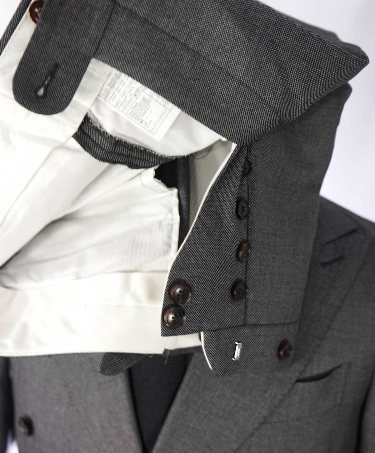$1,199 SUITSUPPLY - Gray Wool/Silk Double Breasted Suit - 32