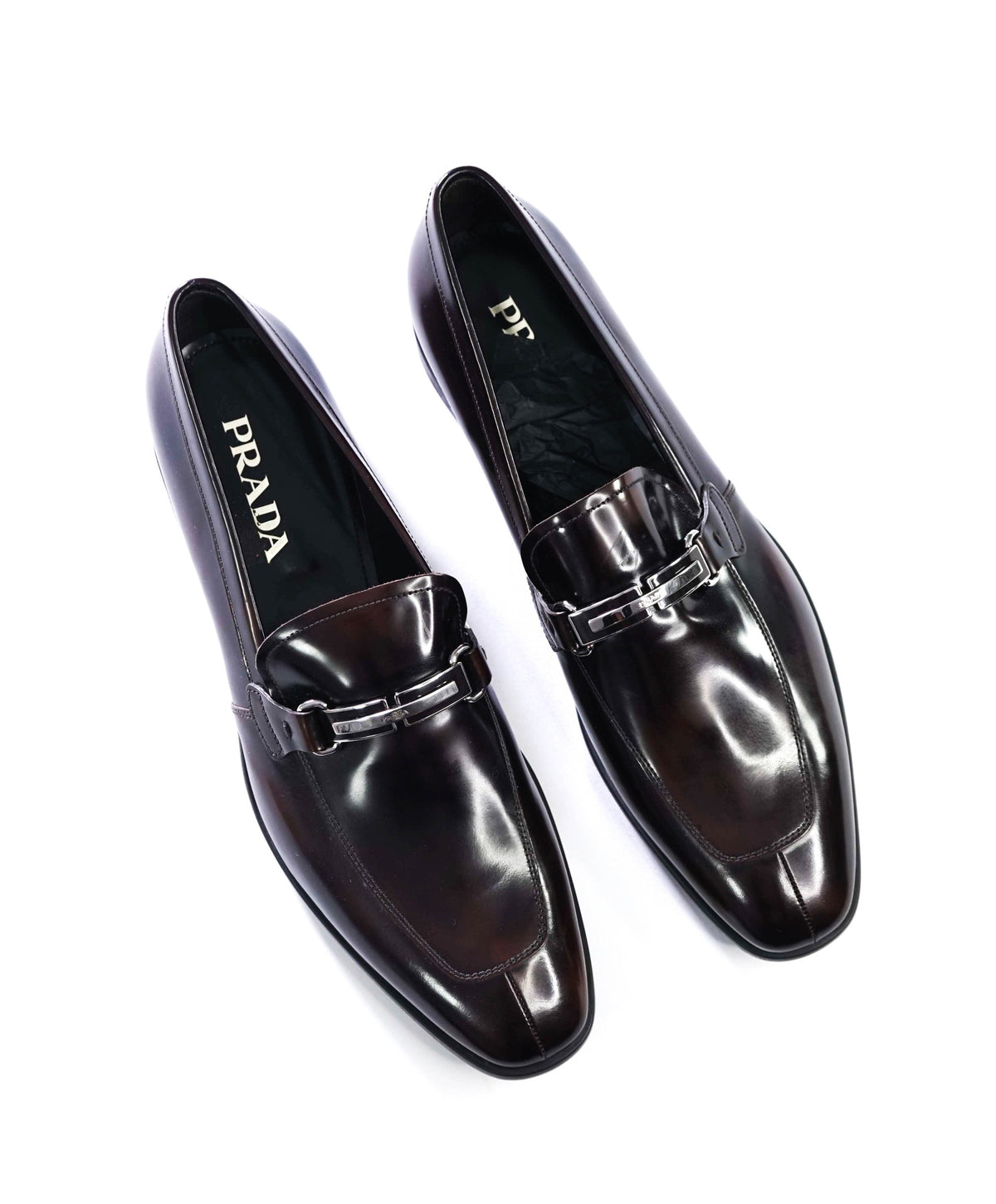 $1,095 PRADA - Brown Leather Loafers - US 12.5 (11.5UK)
