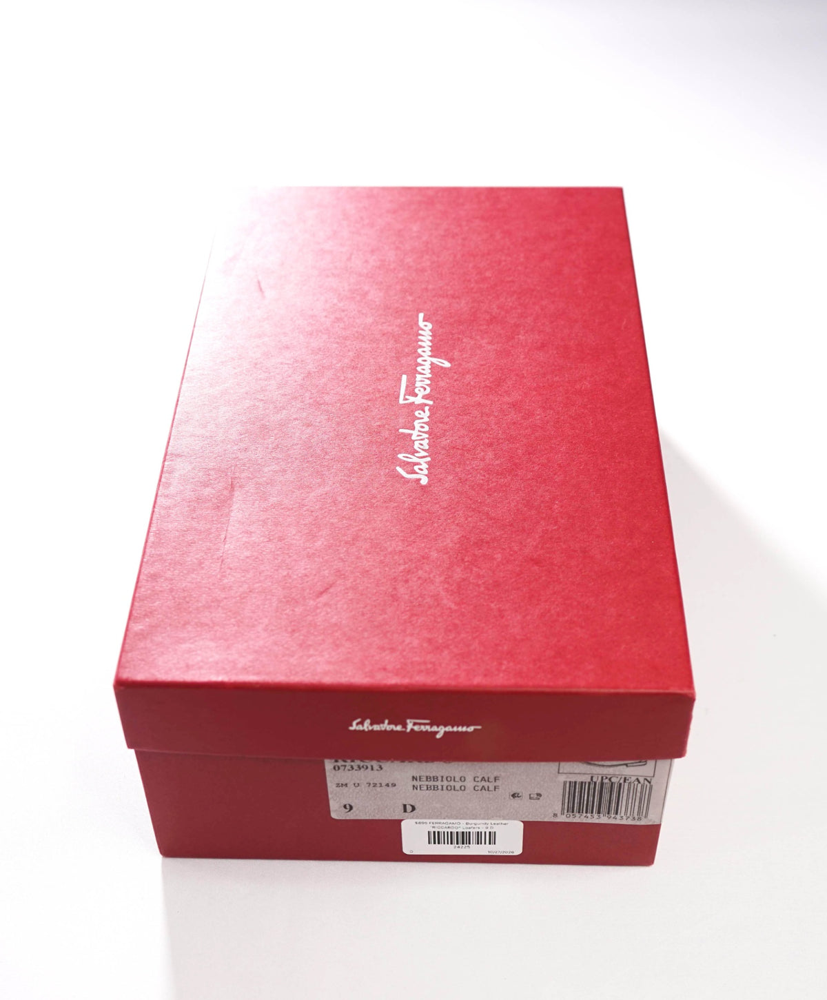 $895 FERRAGAMO - Burgundy Leather "RICCARDO" Loafers - 9 D