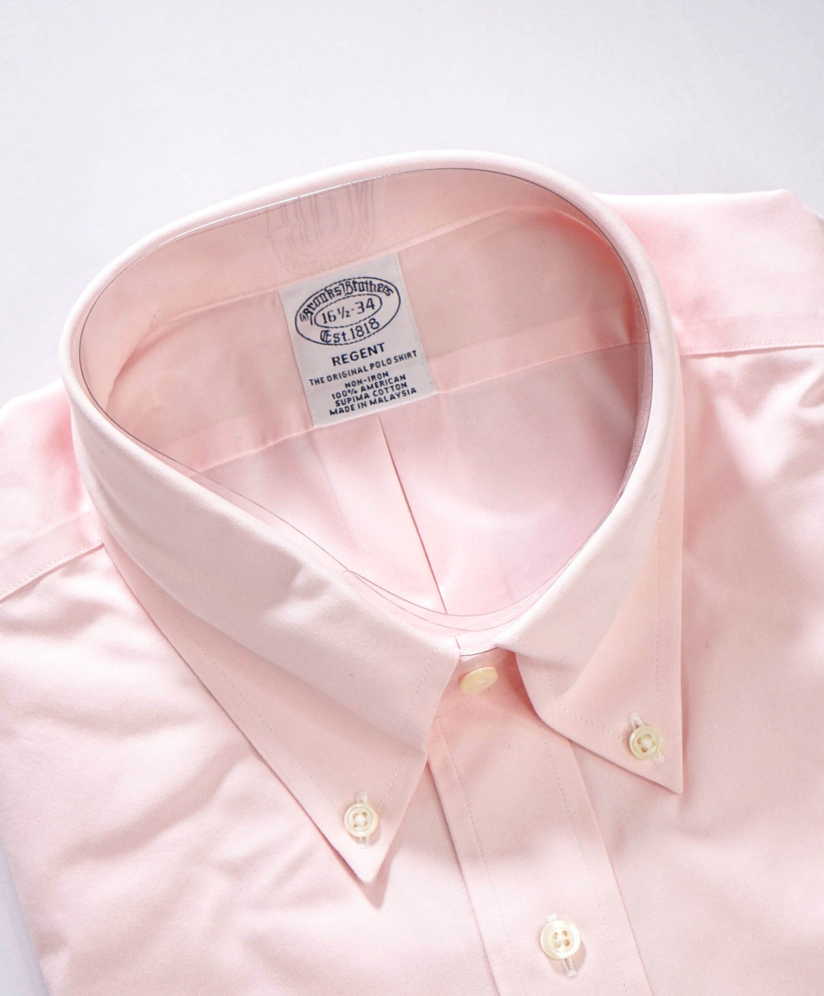 $128 BROOKS BROTHERS - Pink Non-Iron "REGENT" Shirt - 16.5 - 34