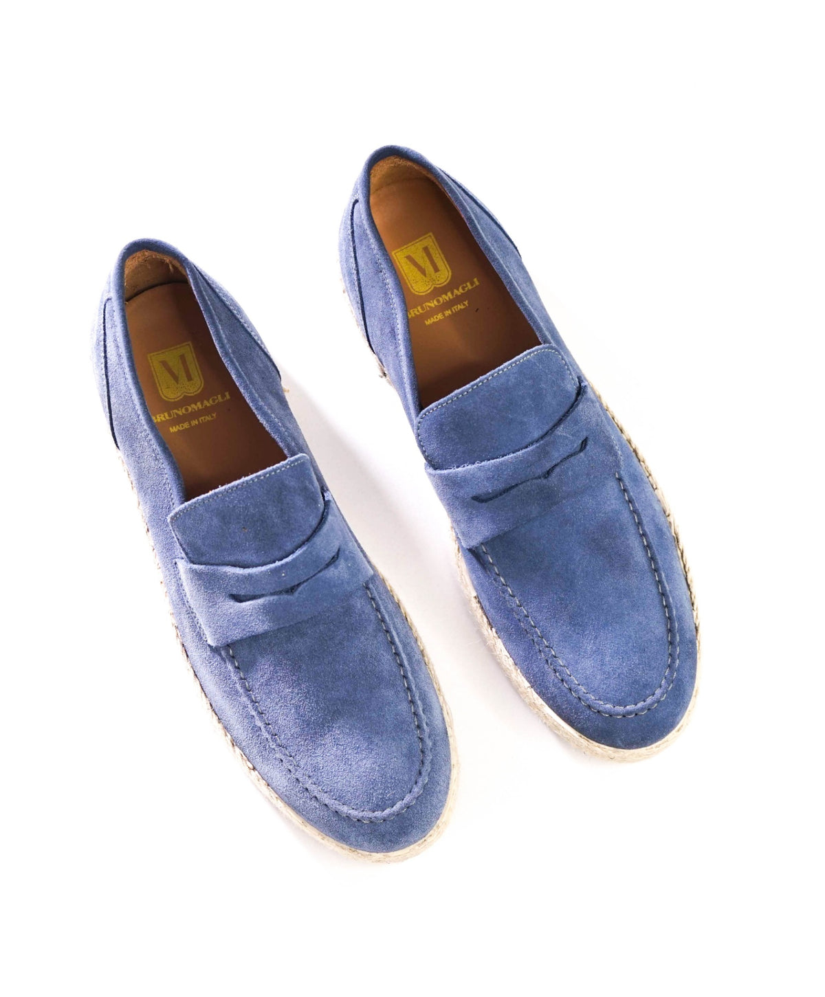BRUNO MAGLI - Light Blue Suede Loafers - 10