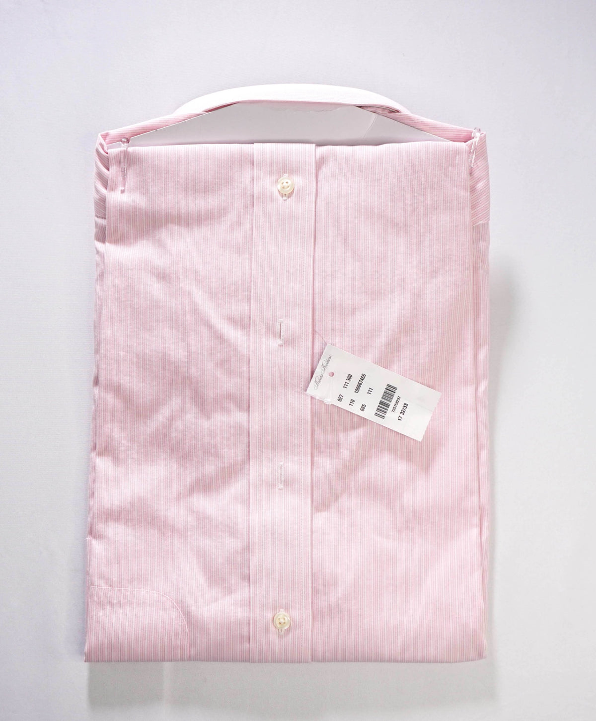 $128 BROOKS BROTHERS - Pink Stripe Non-Iron "REGENT" Shirt - 17 - 32/33