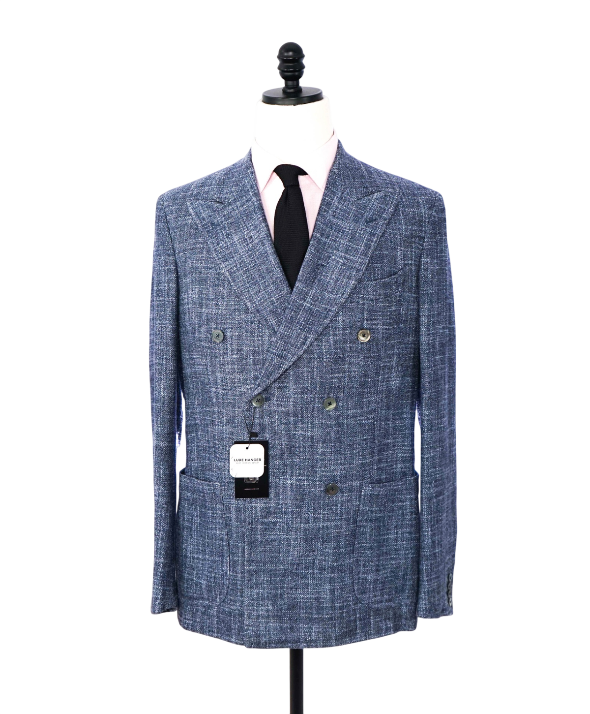 ISAIA - "ARMIE HAMMER" Custom Blue Wool/Silk Blazer - 42R