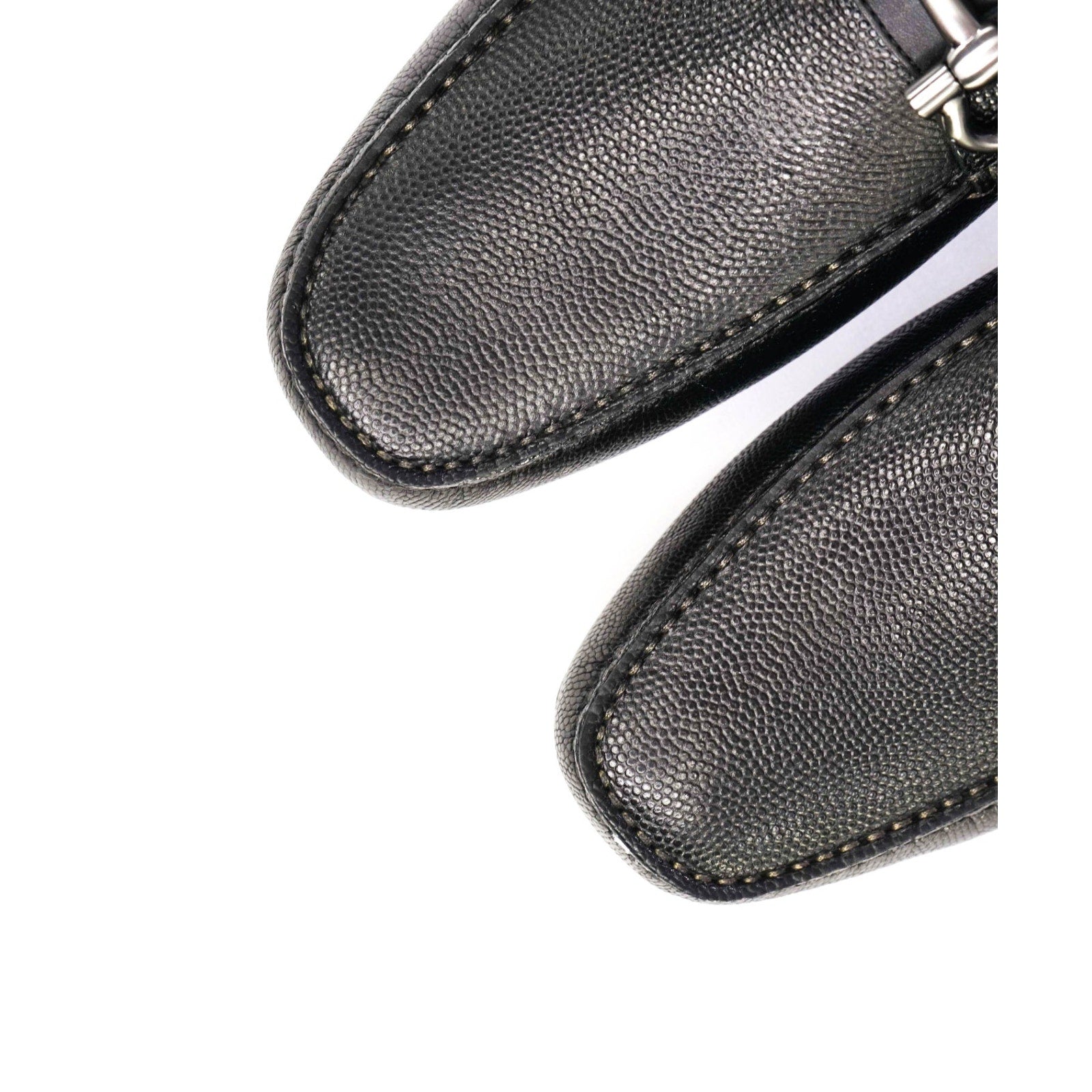 $800 Salvatore Ferragamo "PARIGI" Black Pebbled Leather Loafer 9 D (42 EU)