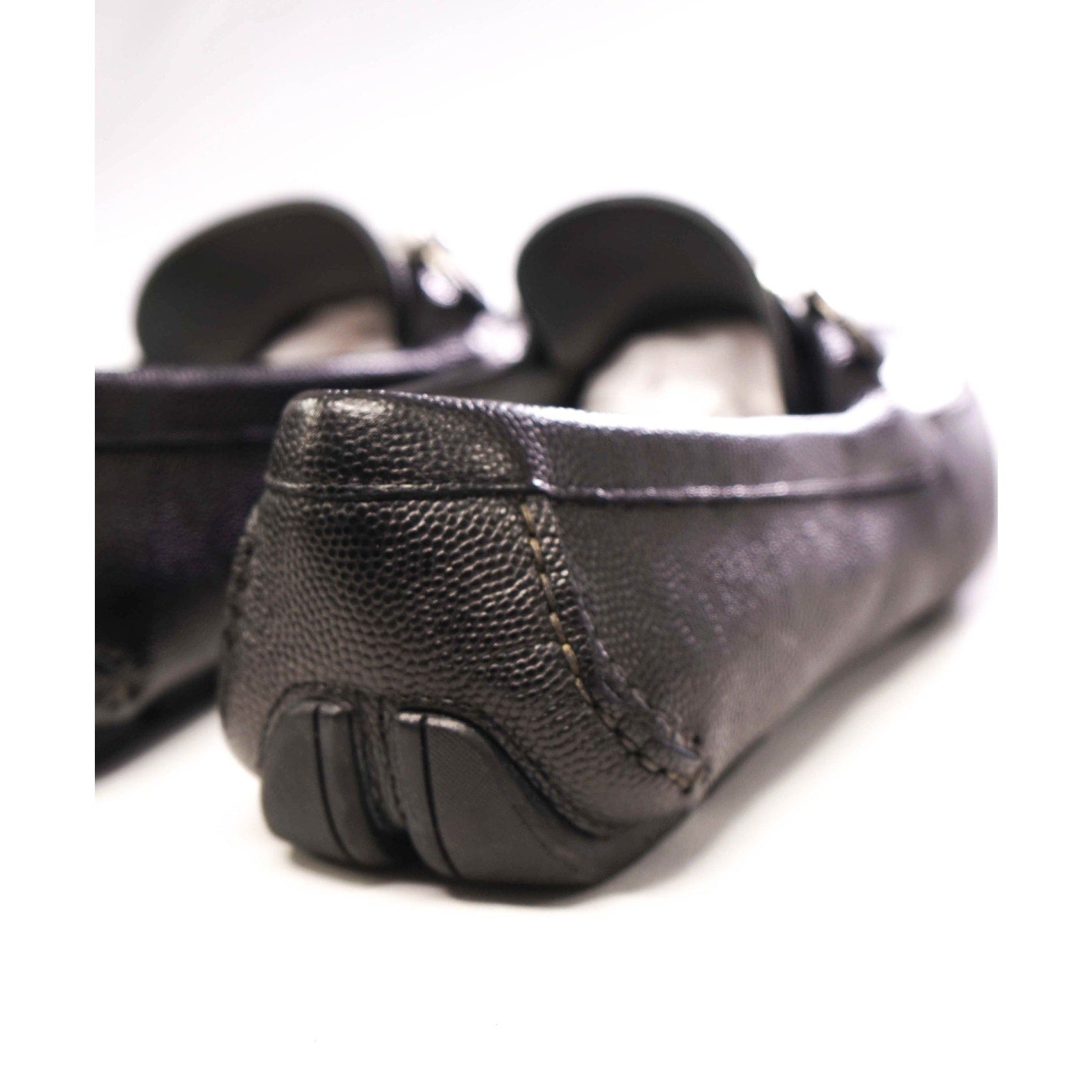 $800 Salvatore Ferragamo "PARIGI" Black Pebbled Leather Loafer 9 D (42 EU)