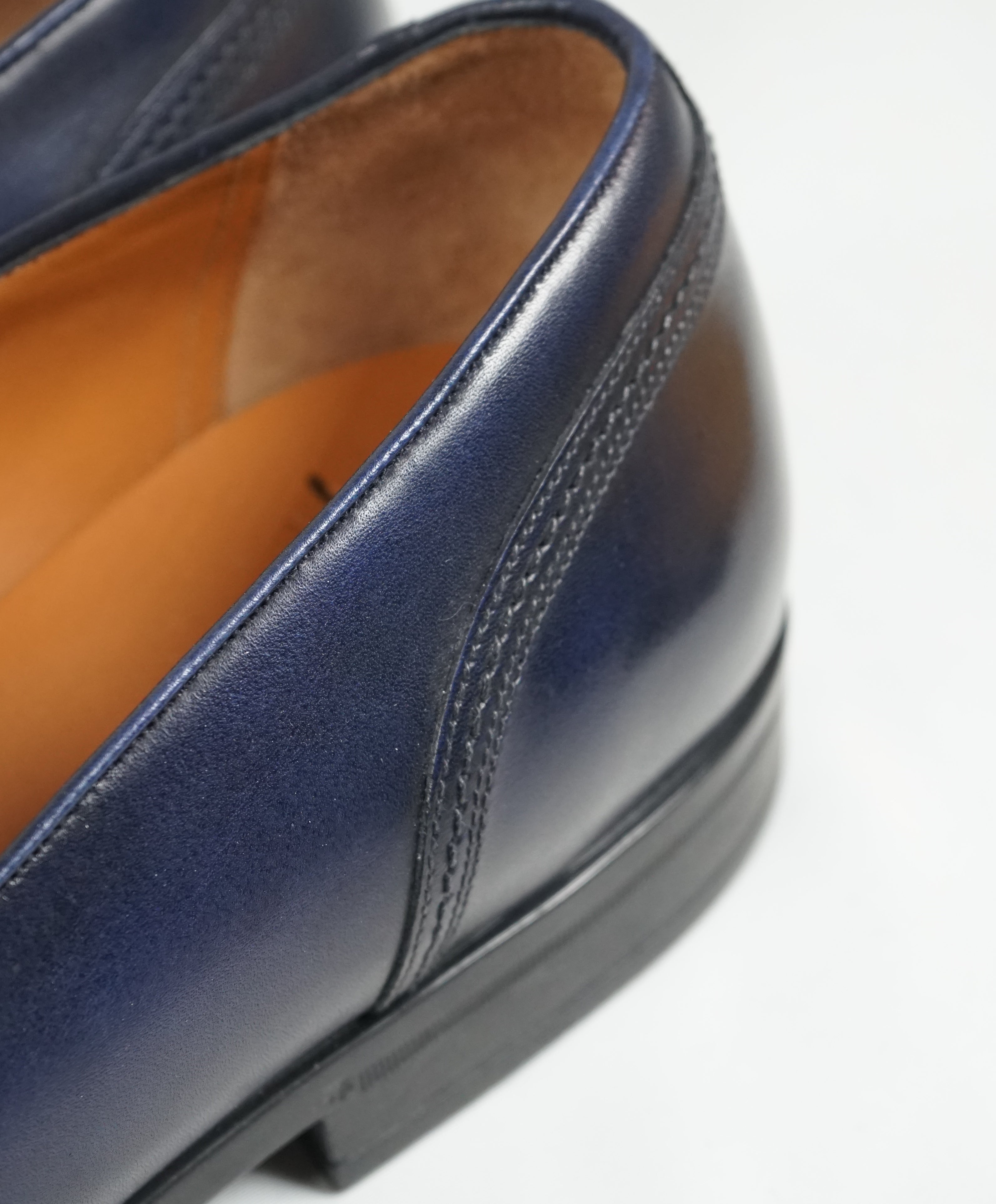 BALLY - “Lavoli” Navy Hand Patina Buckle Loafers - 12