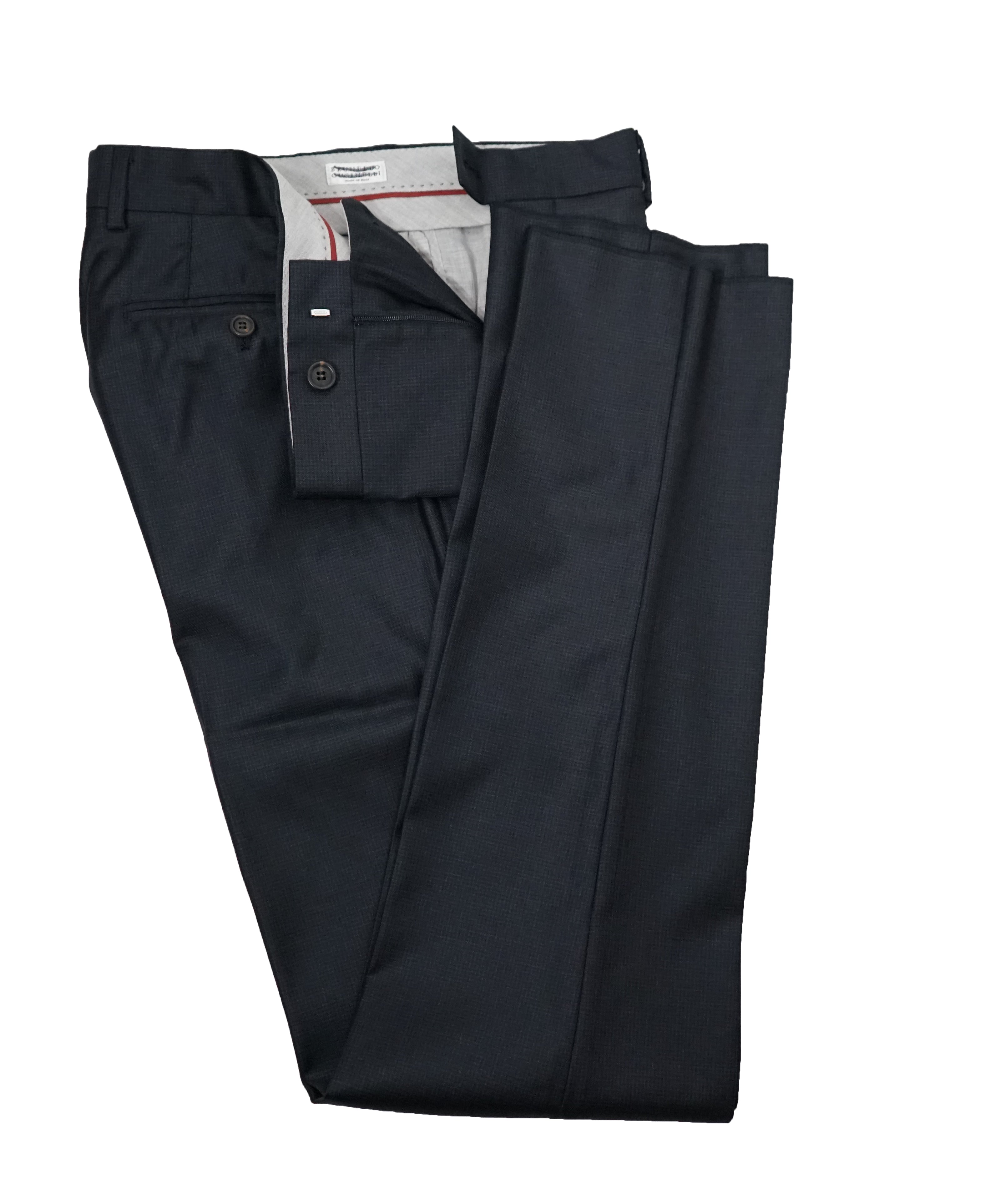 BRUNELLO CUCINELLI - Blue / Gray Check Minicheck Wide Peak Lapel Suit - 48L