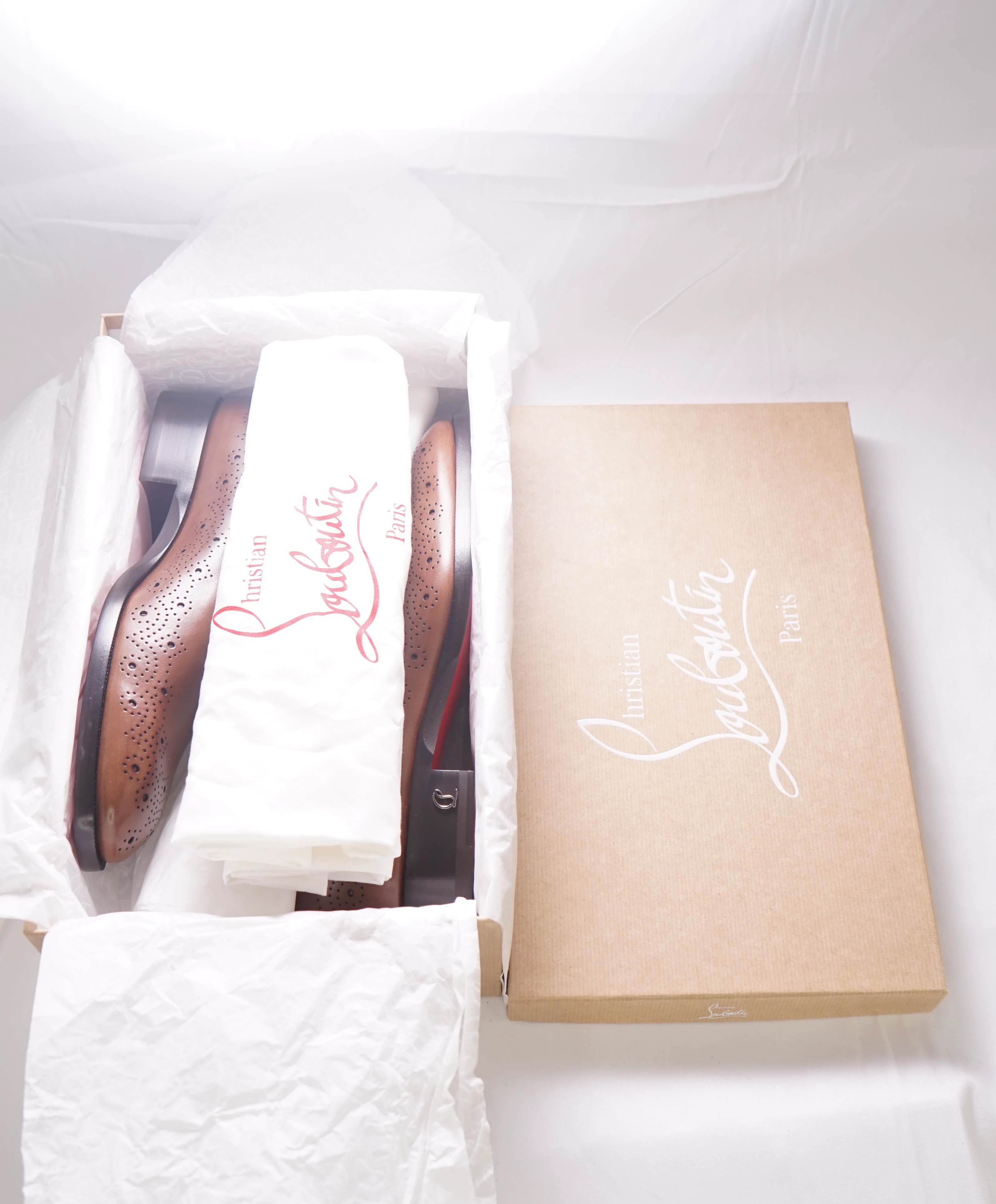 $1,200 CHRISTIAN LOUBOUTIN - *CORTEOBELLO* Brown Brogue Oxfords - 9 US (42 EU)