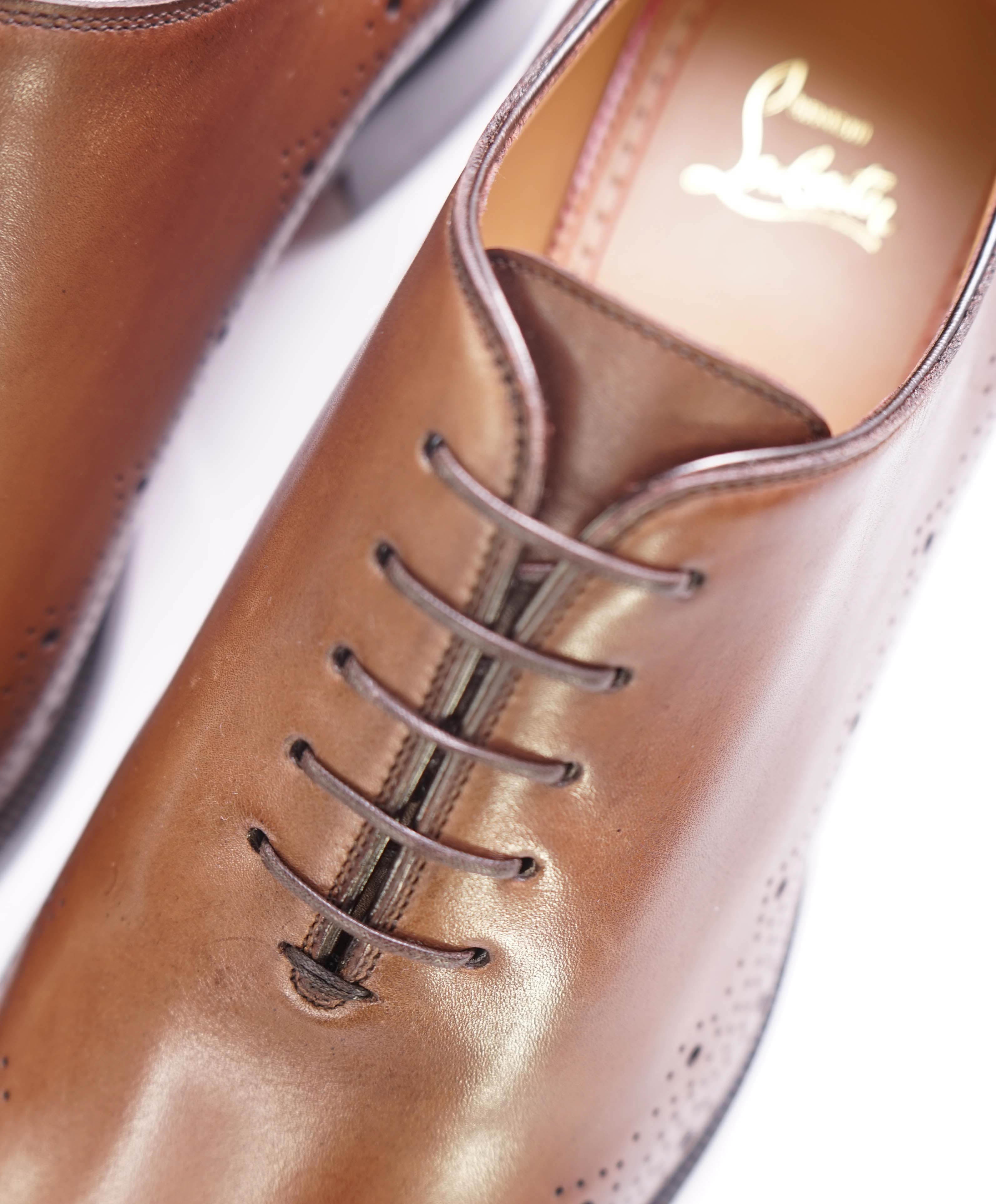 $1,200 CHRISTIAN LOUBOUTIN - *CORTEOBELLO* Brown Brogue Oxfords - 9 US (42 EU)