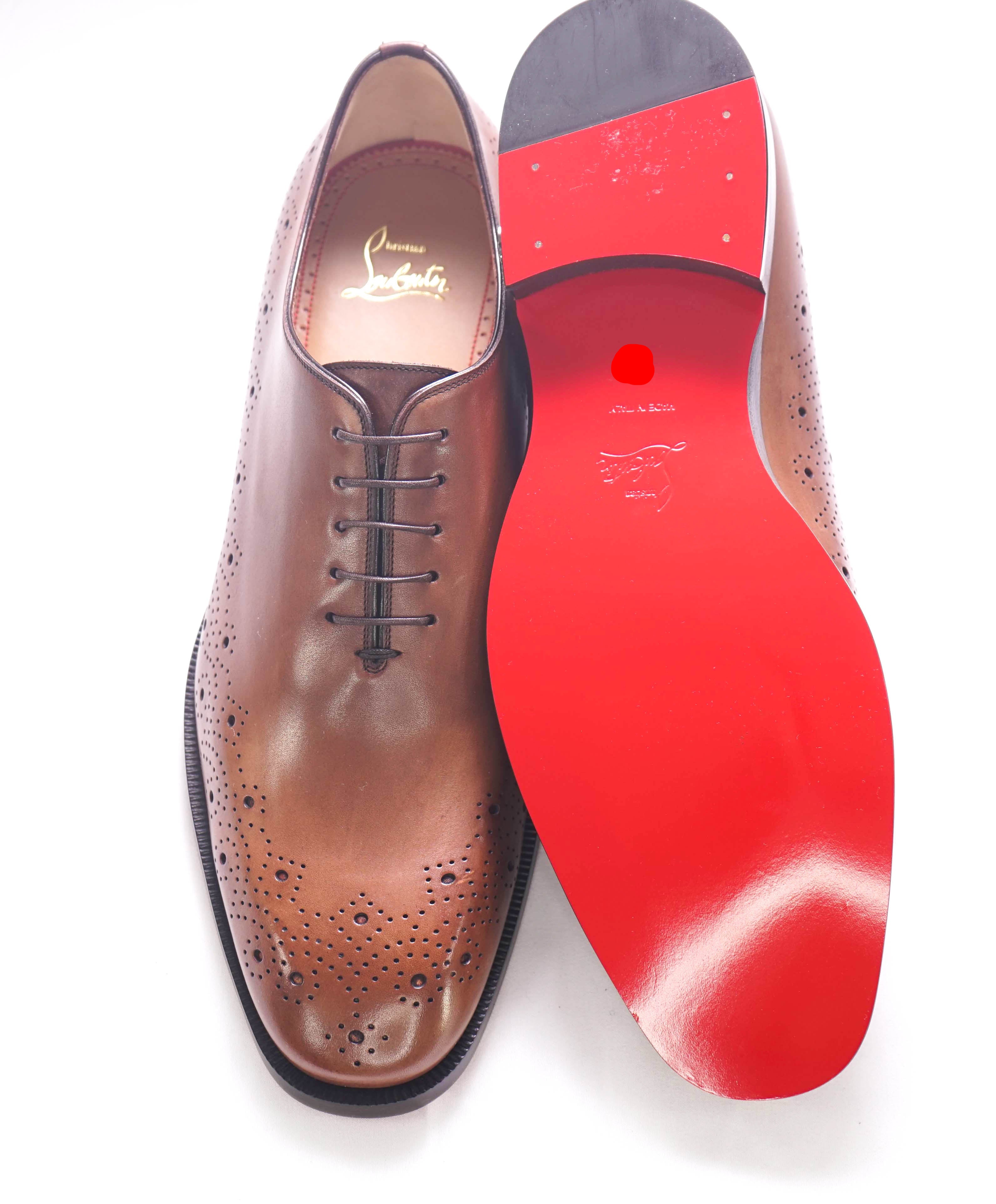 $1,200 CHRISTIAN LOUBOUTIN - *CORTEOBELLO* Brown Brogue Oxfords - 9 US (42 EU)