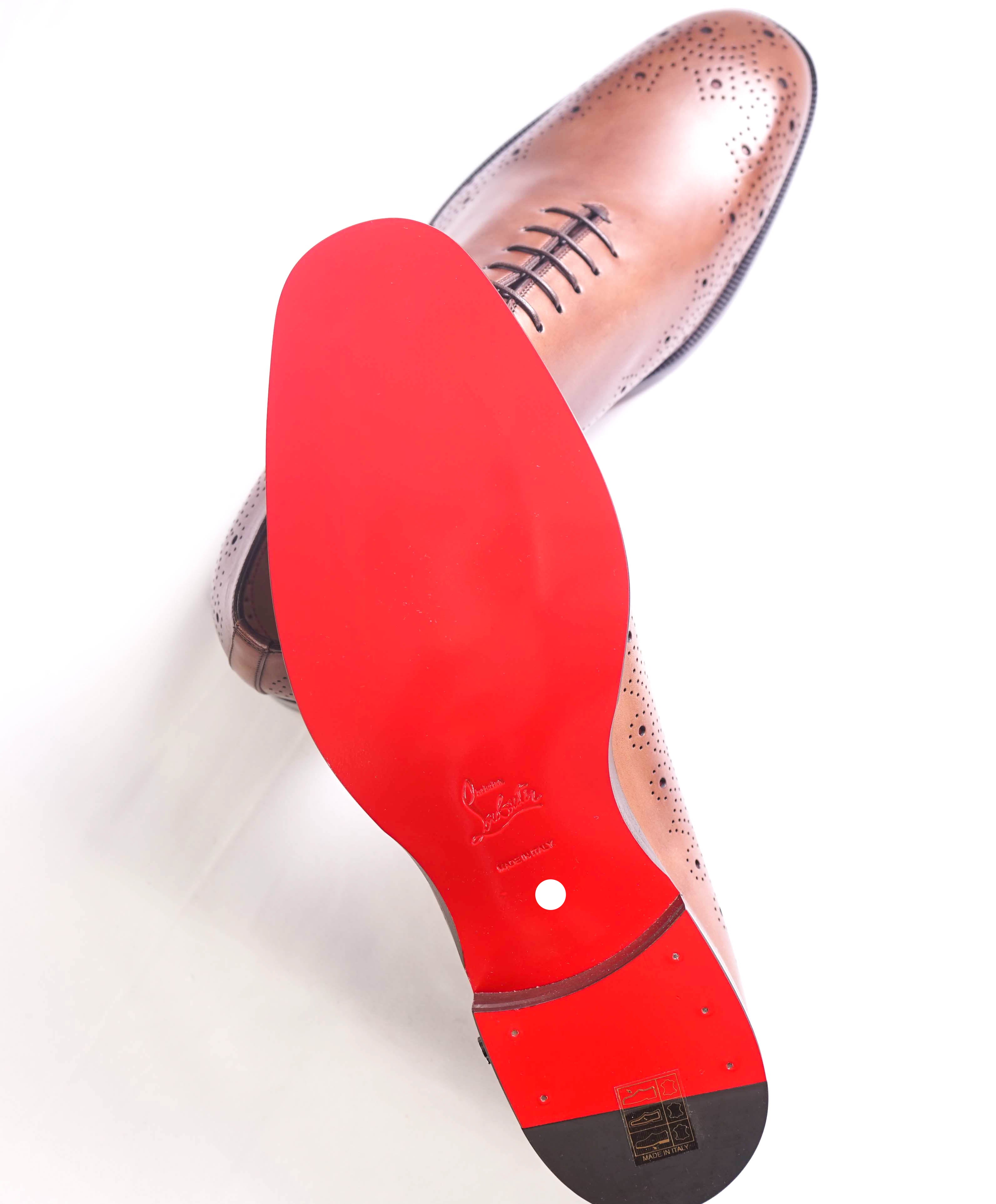 $1,200 CHRISTIAN LOUBOUTIN - *CORTEOBELLO* Brown Brogue Oxfords - 9 US (42 EU)