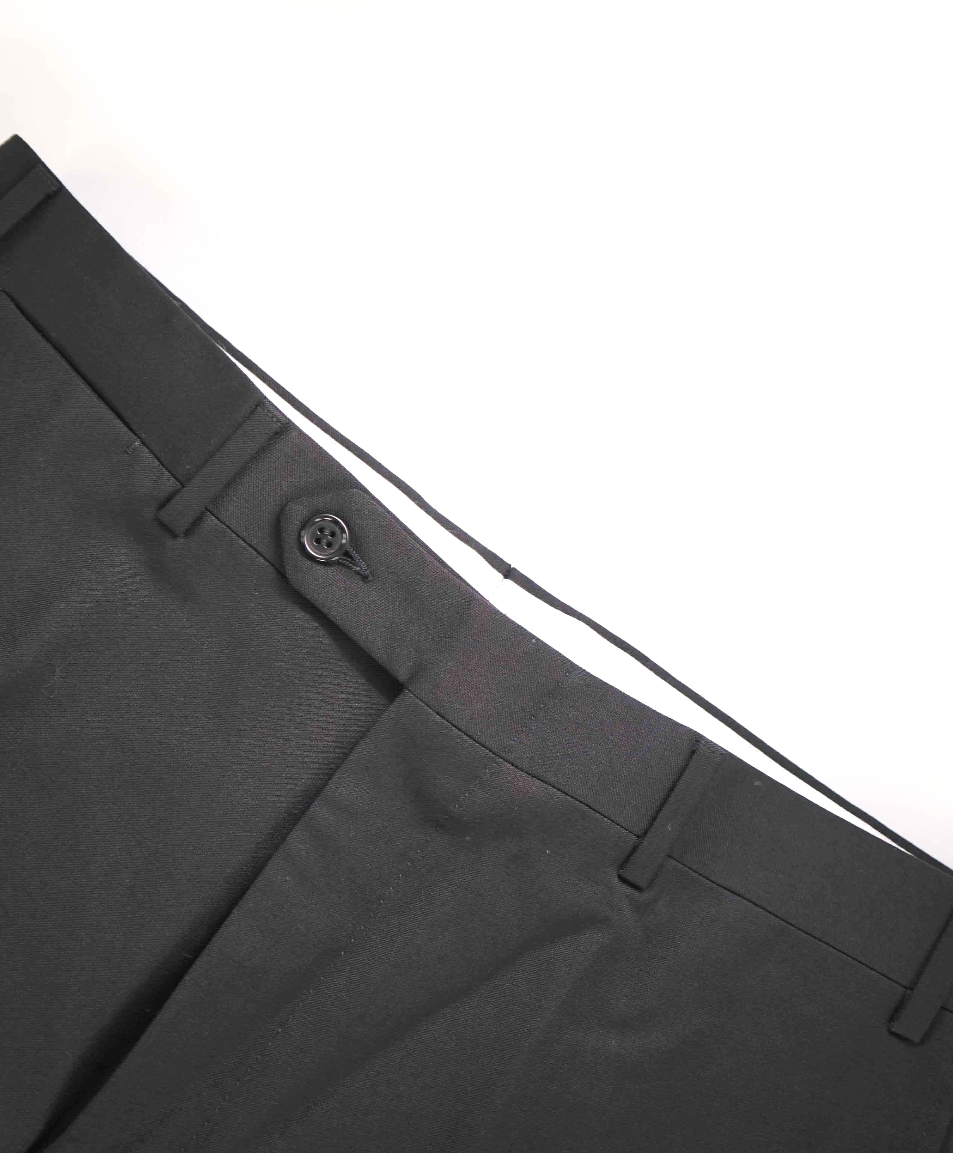 $525 CANALI - *CLOSET STAPLE* Black Flat Front Wool Dress Pants - 32W (48EU)