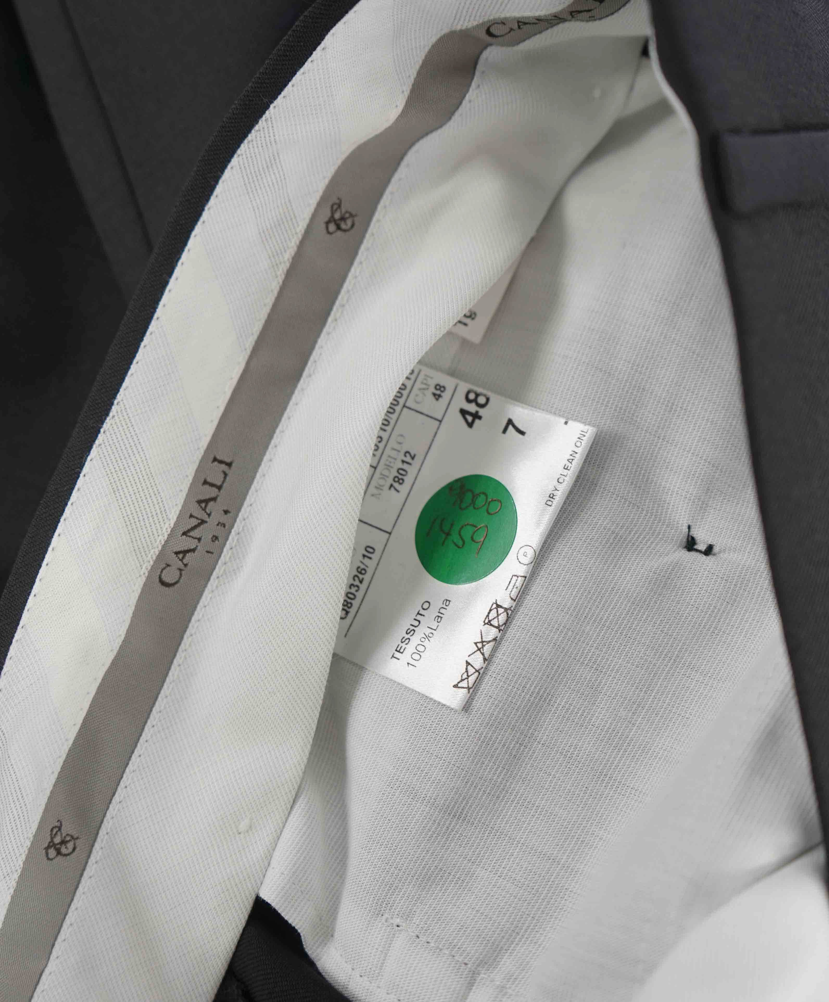 $525 CANALI - *CLOSET STAPLE* Black Flat Front Wool Dress Pants - 32W (48EU)