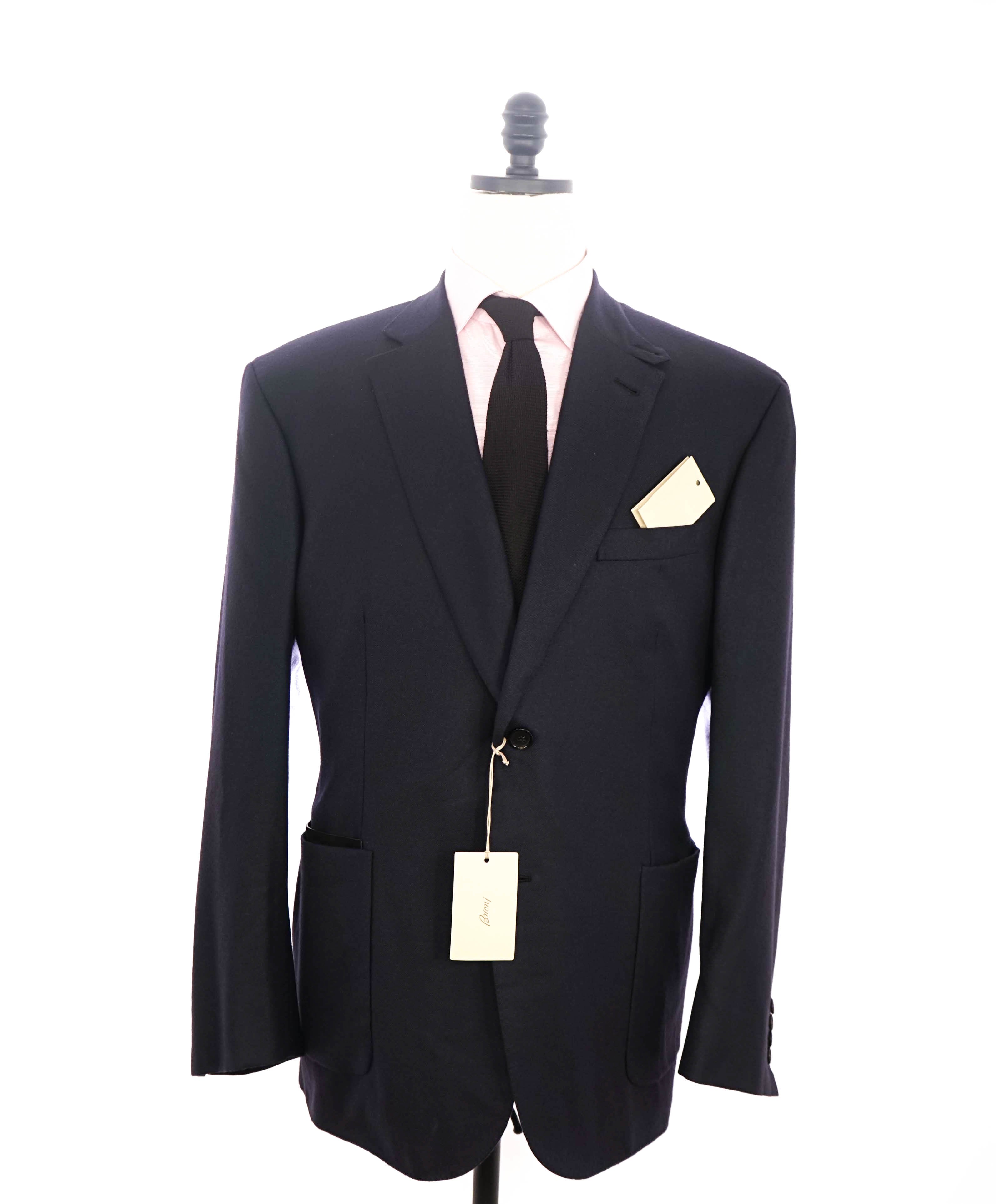 $8,450 BRIONI -"PURE CASHMERE" PATCH POCKET Navy Blazer - 48R