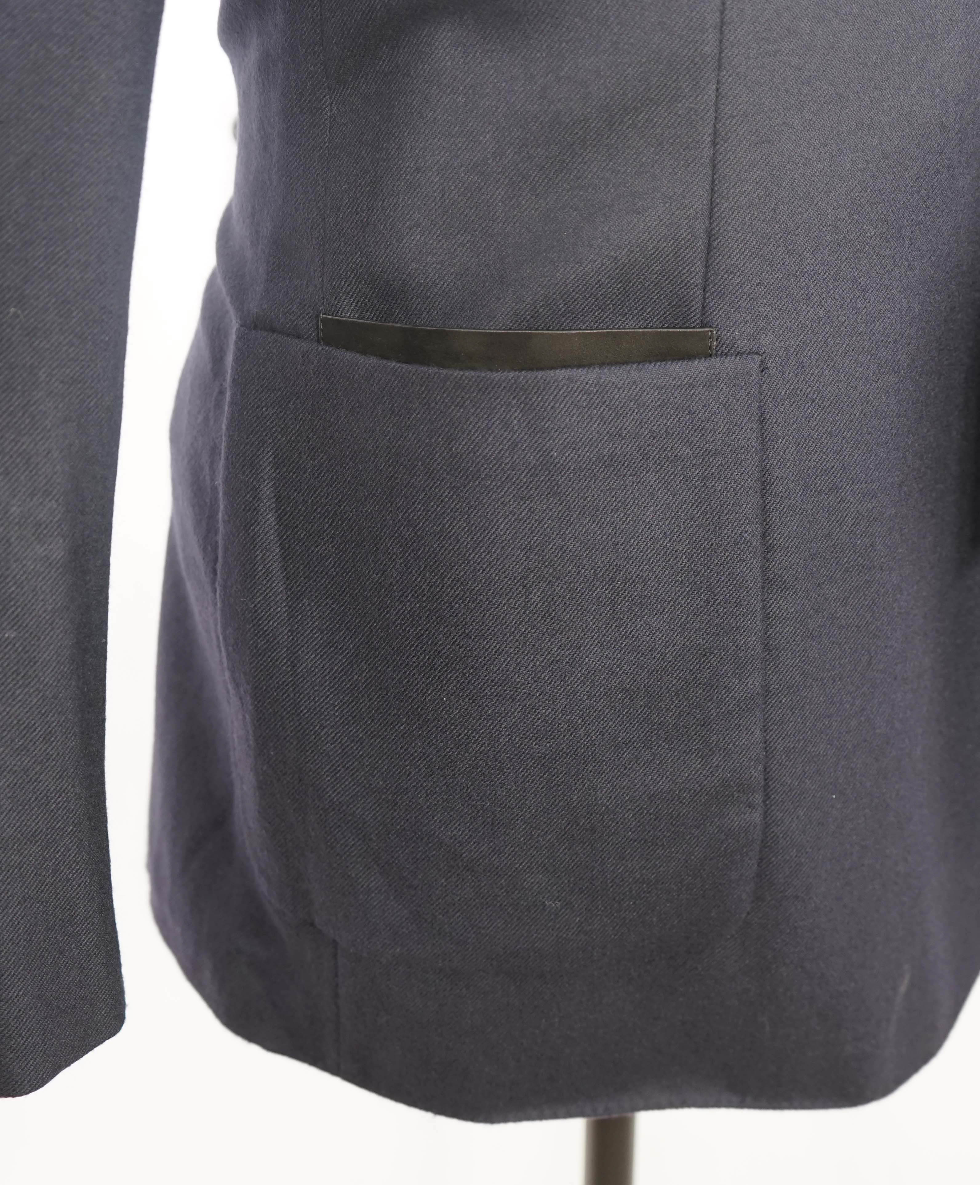 $8,450 BRIONI -"PURE CASHMERE" PATCH POCKET Navy Blazer - 48R