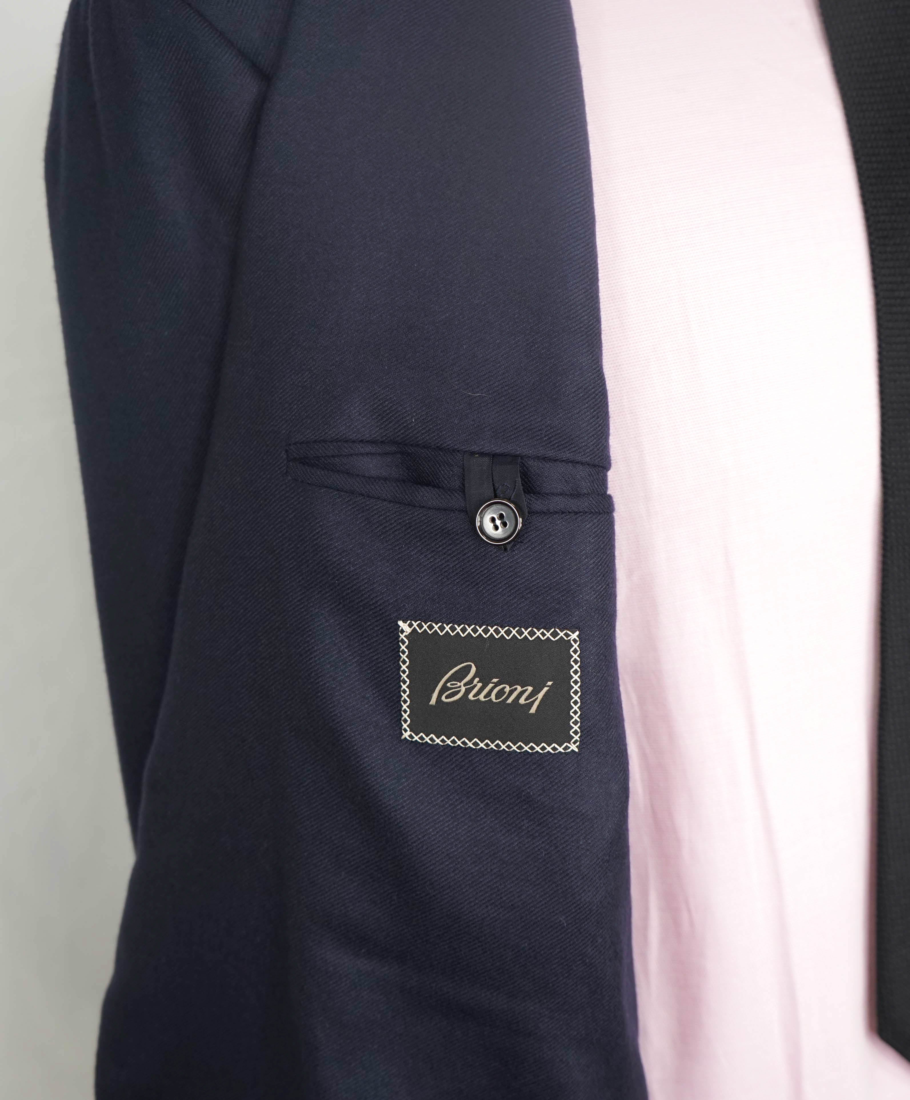 $8,450 BRIONI -"PURE CASHMERE" PATCH POCKET Navy Blazer - 48R