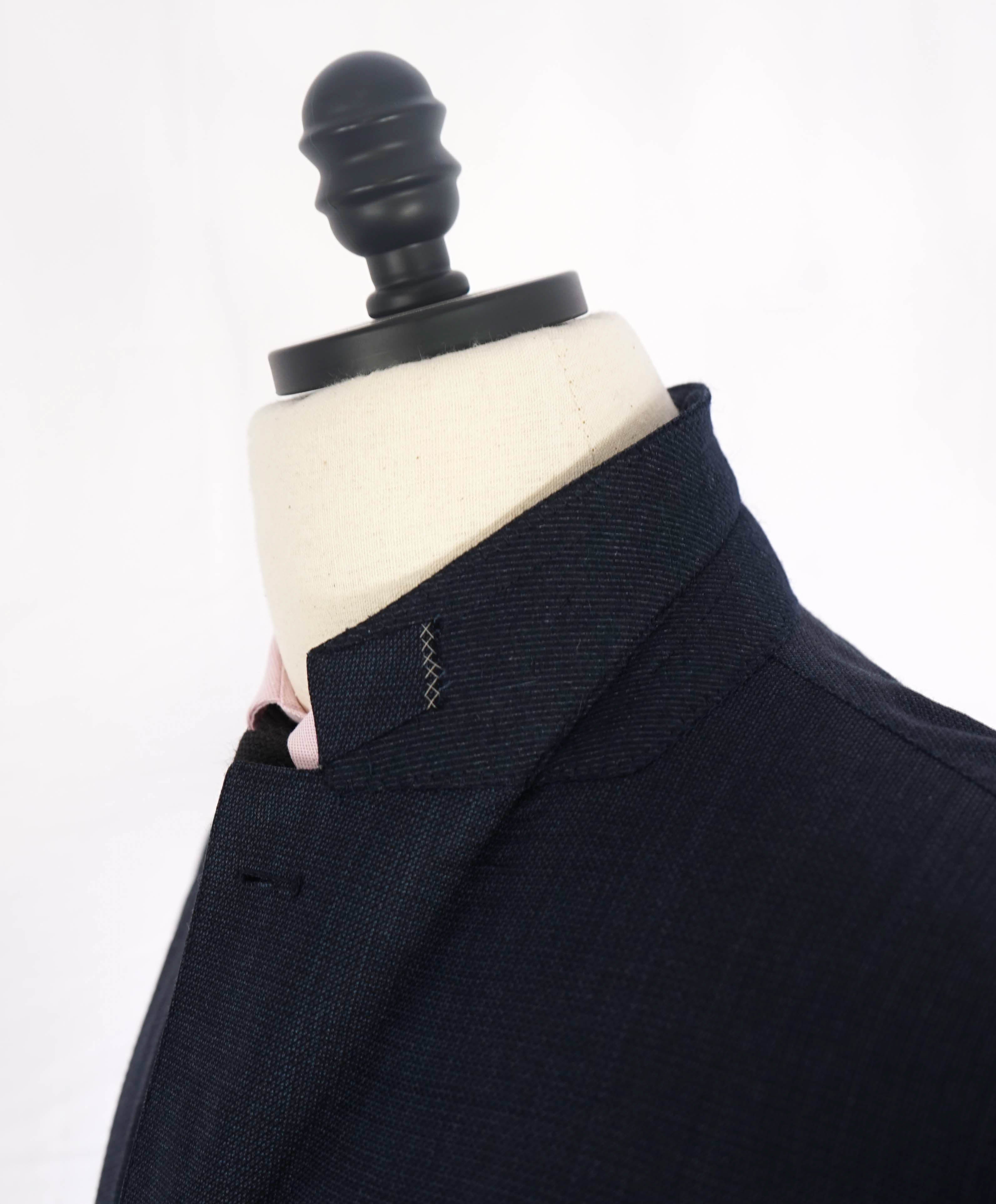 $3,700 ERMENEGILDO ZEGNA -“ACHILLFARM" SILK BLUE Birdseye Suit - 46R