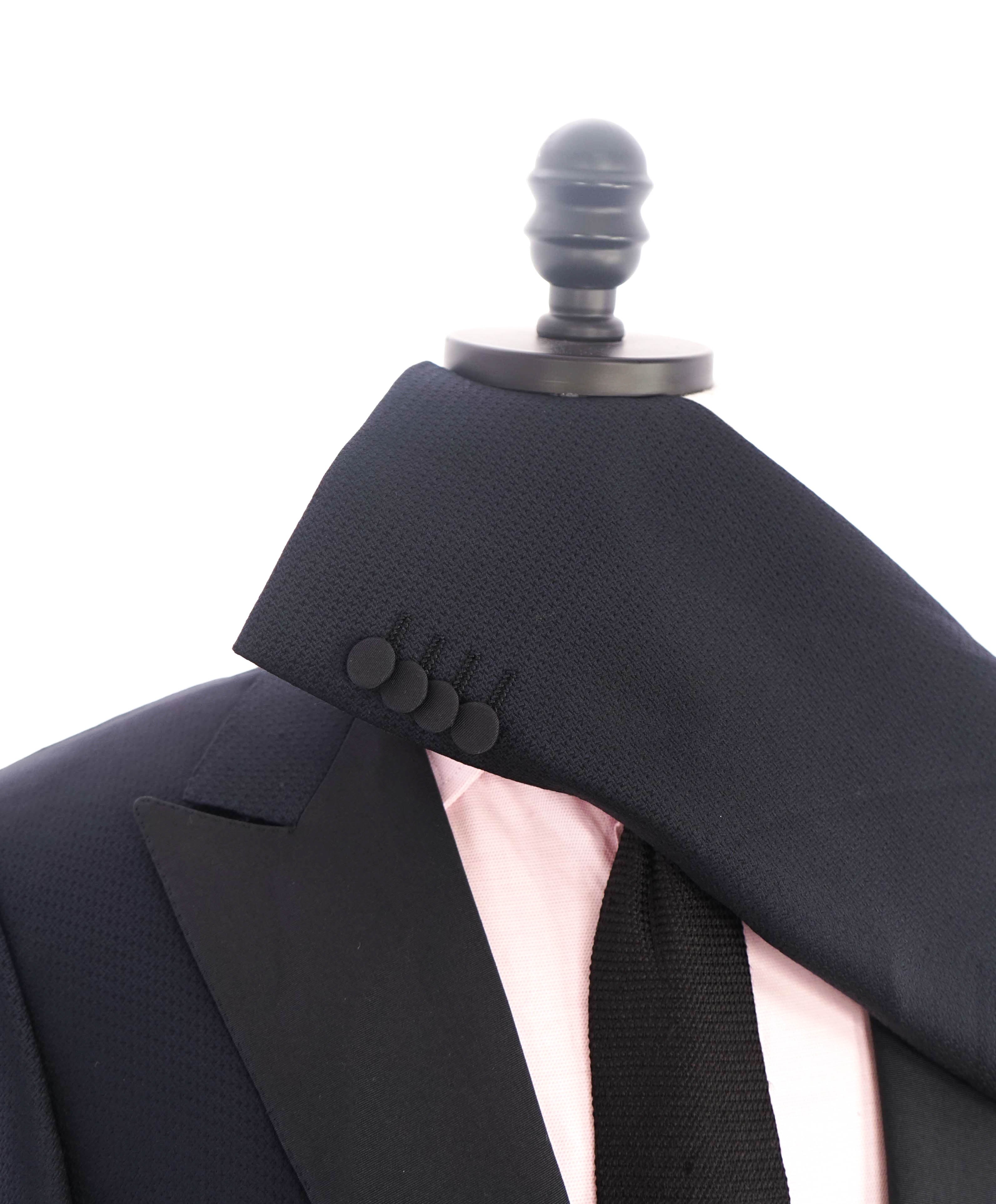 $2,995 ERMENEGILDO ZEGNA - PEAK LAPEL Navy Dinner Jacket 1-Piece - 38R