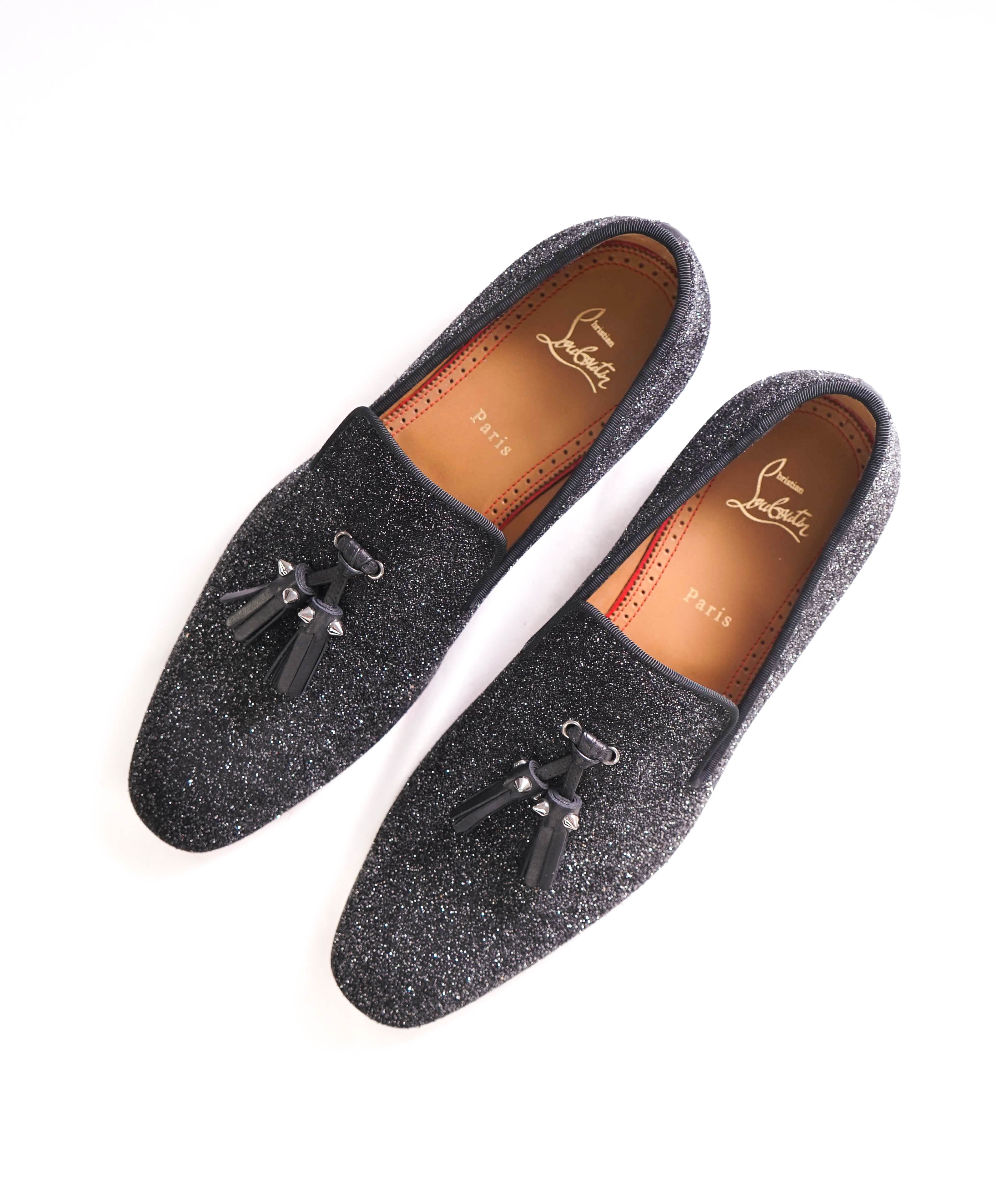 $1,250 LOUBOUTIN - * Colonnaki* Glitter Spiked Tassel Loafers - 9 US (42)
