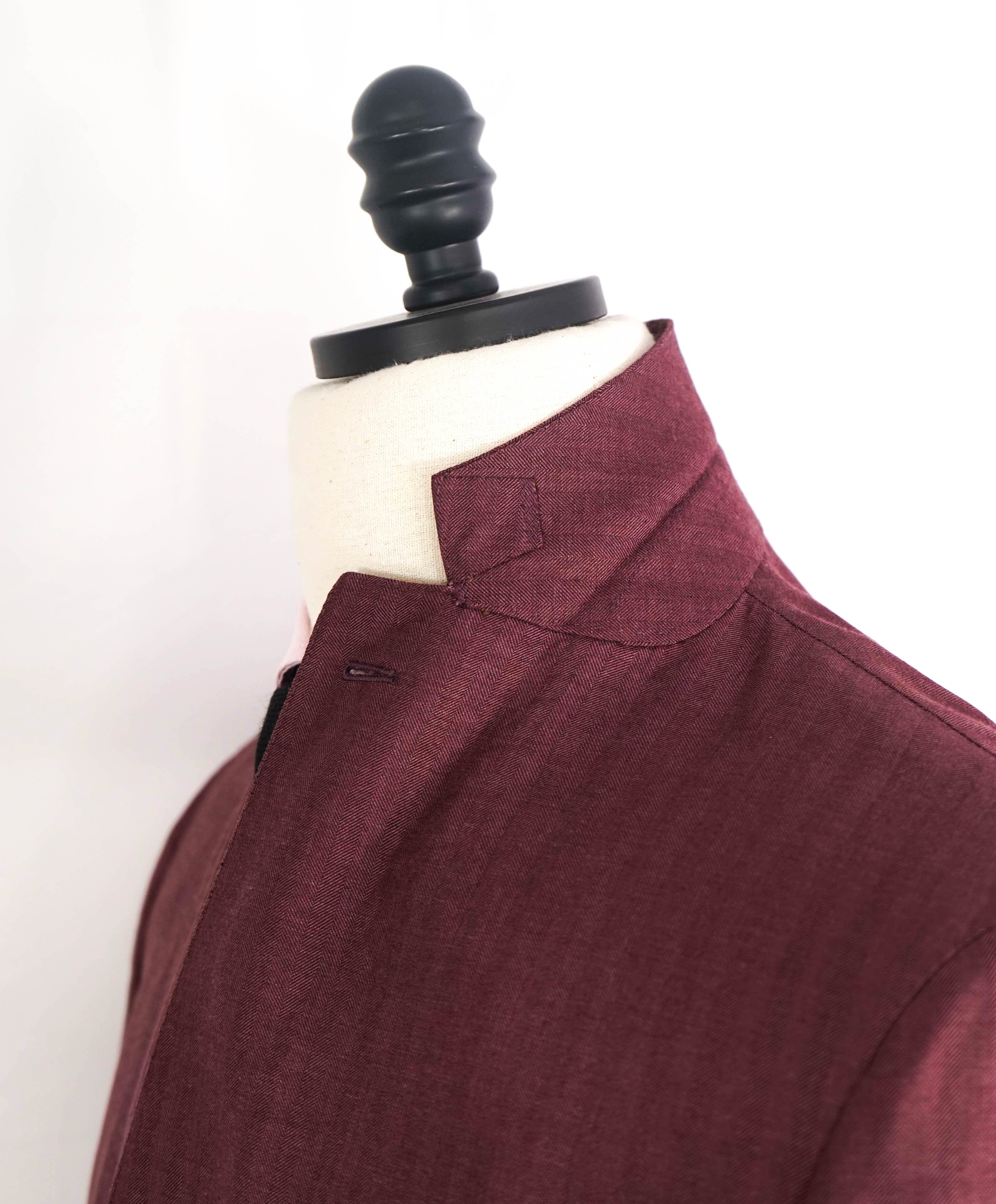 $3,490 ERMENEGILDO ZEGNA - PINK "CAHSMERE" Herringbone Blazer - 42R