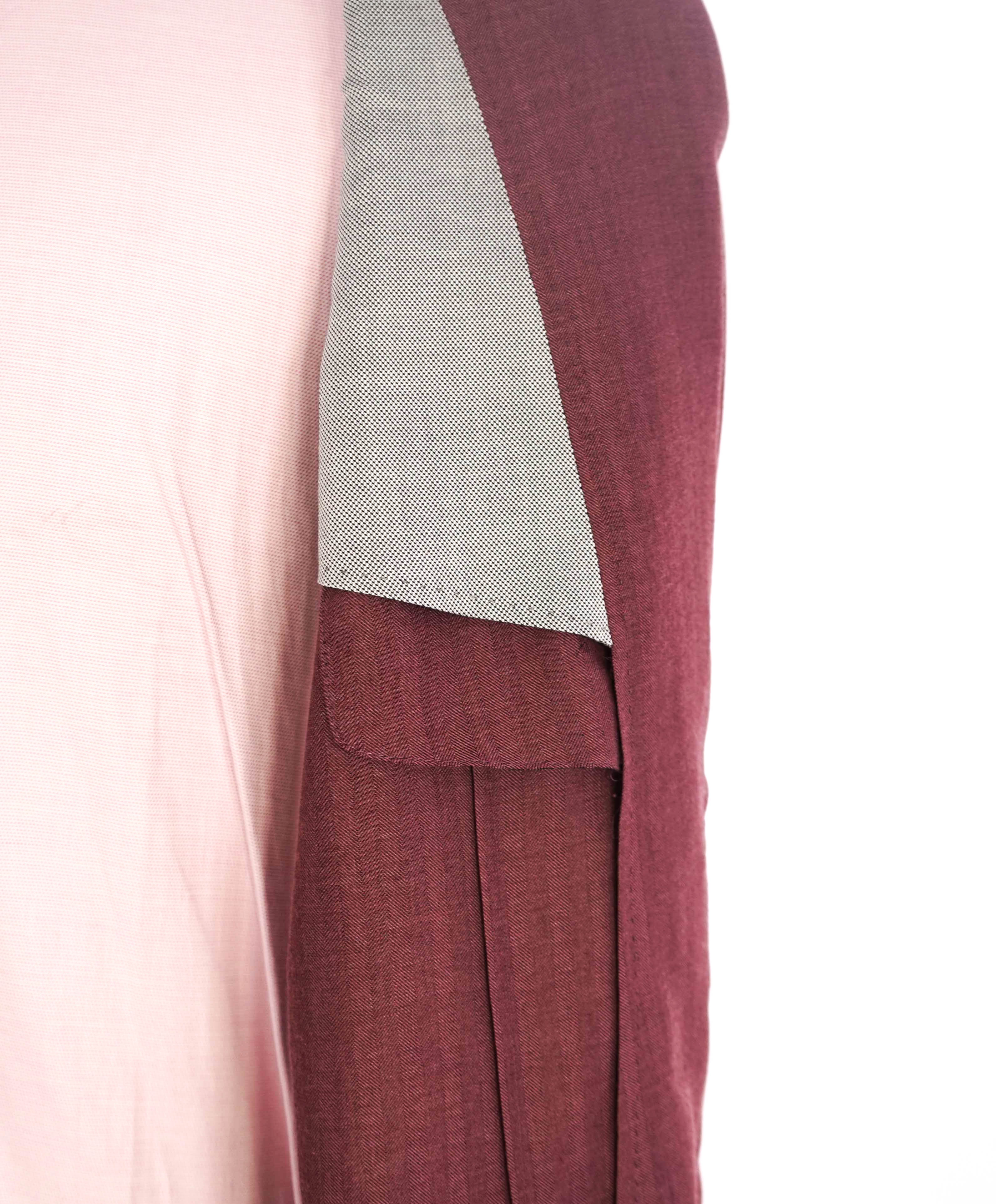 $3,490 ERMENEGILDO ZEGNA - PINK "CAHSMERE" Herringbone Blazer - 42R