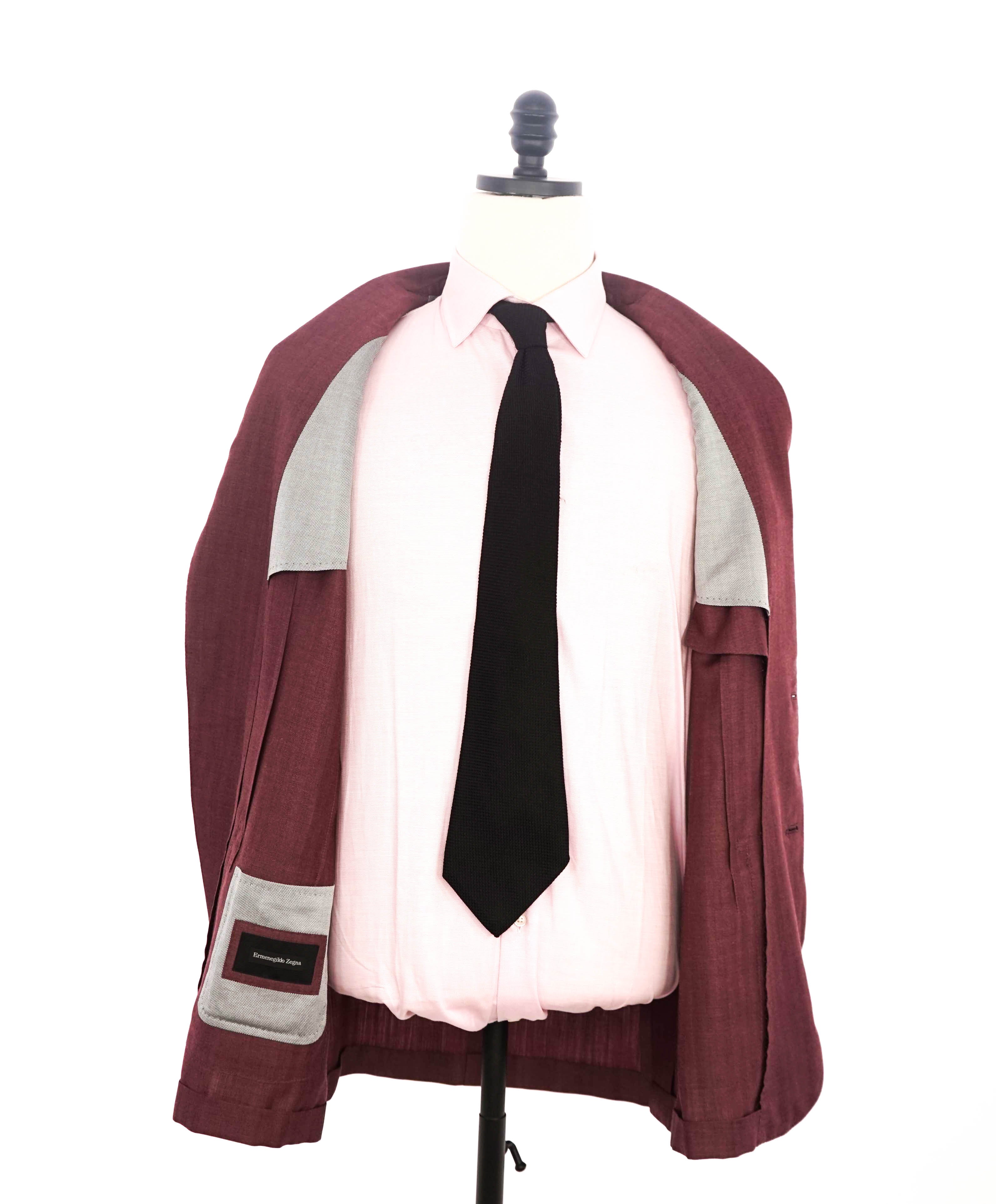 $3,490 ERMENEGILDO ZEGNA - PINK "CAHSMERE" Herringbone Blazer - 42R