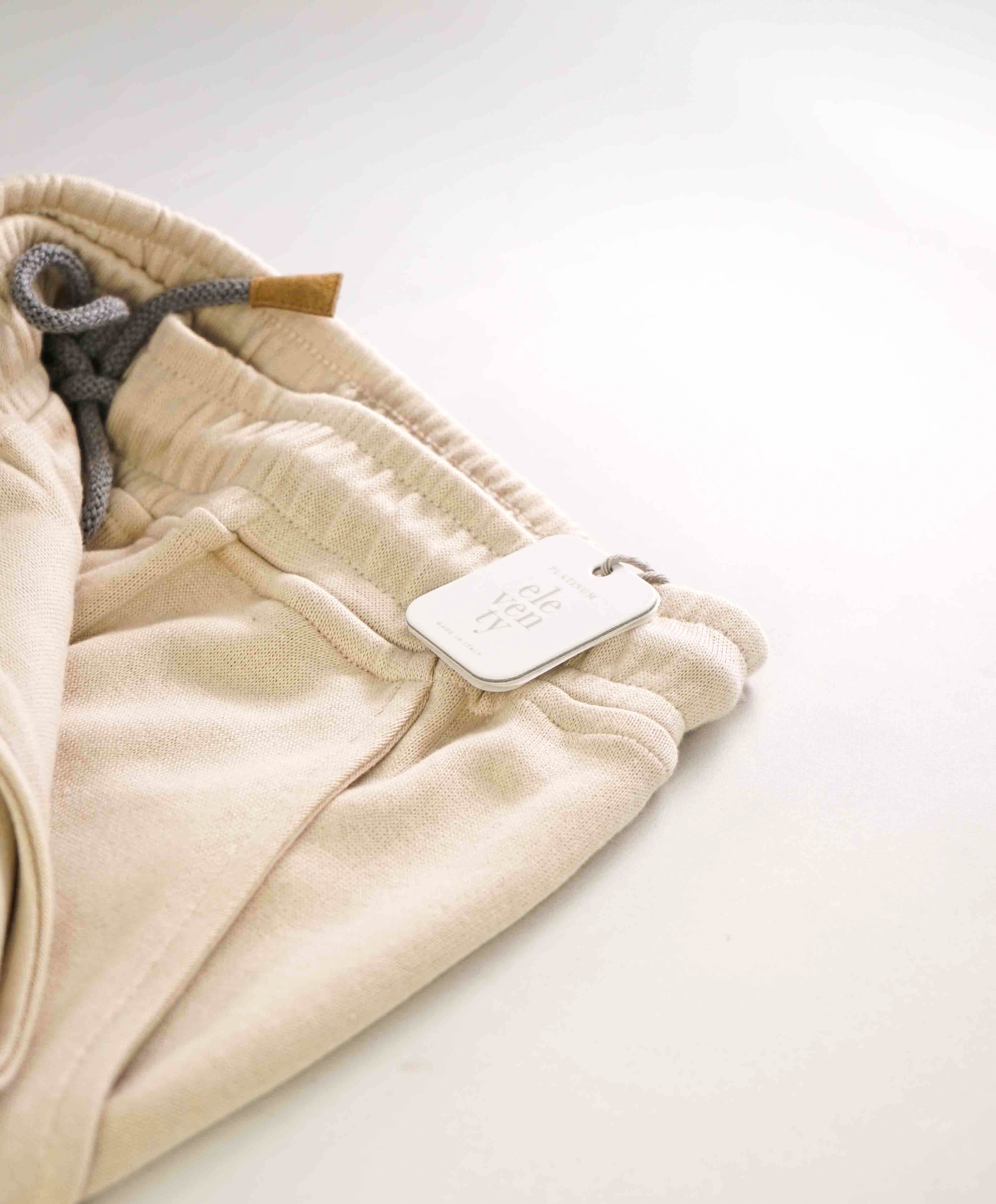 $695 ELEVENTY - Sweatshirt Style Beige Bermuda Cargo Shorts Pants - M