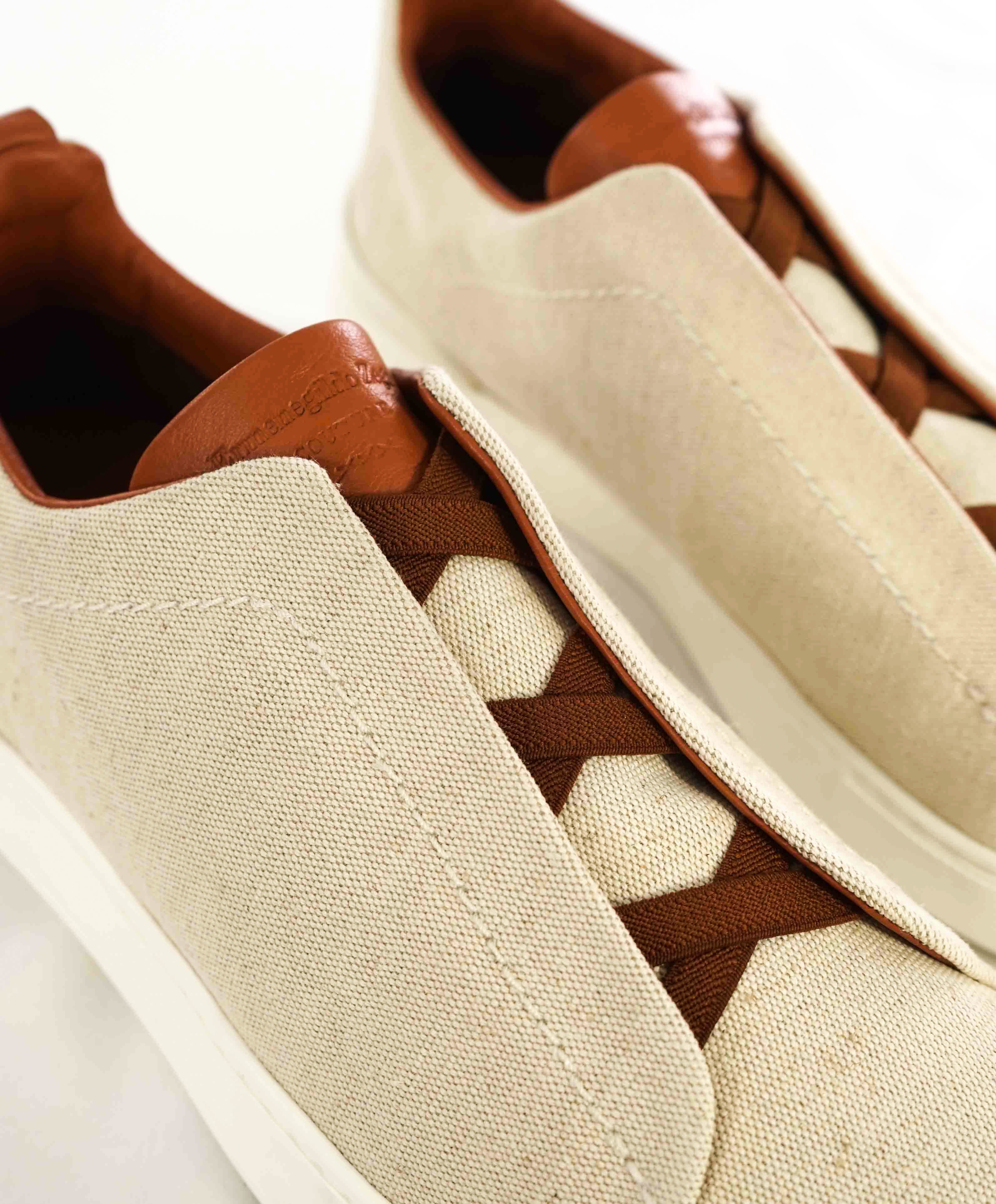 $790 ERMENEGILDO ZEGNA - COUTURE "Triple Stitch" Sneakers - 12 US (45 EU)