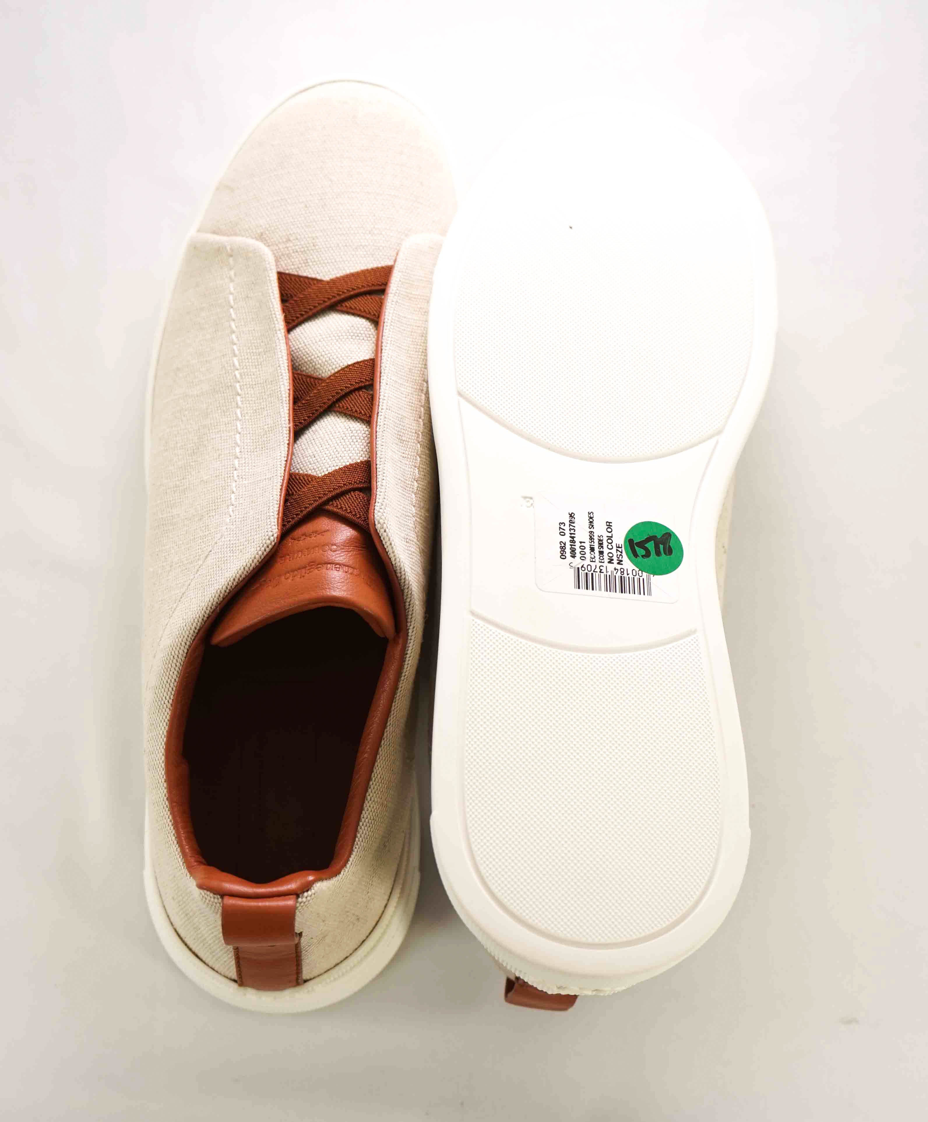 $790 ERMENEGILDO ZEGNA - COUTURE "Triple Stitch" Sneakers - 12 US (45 EU)